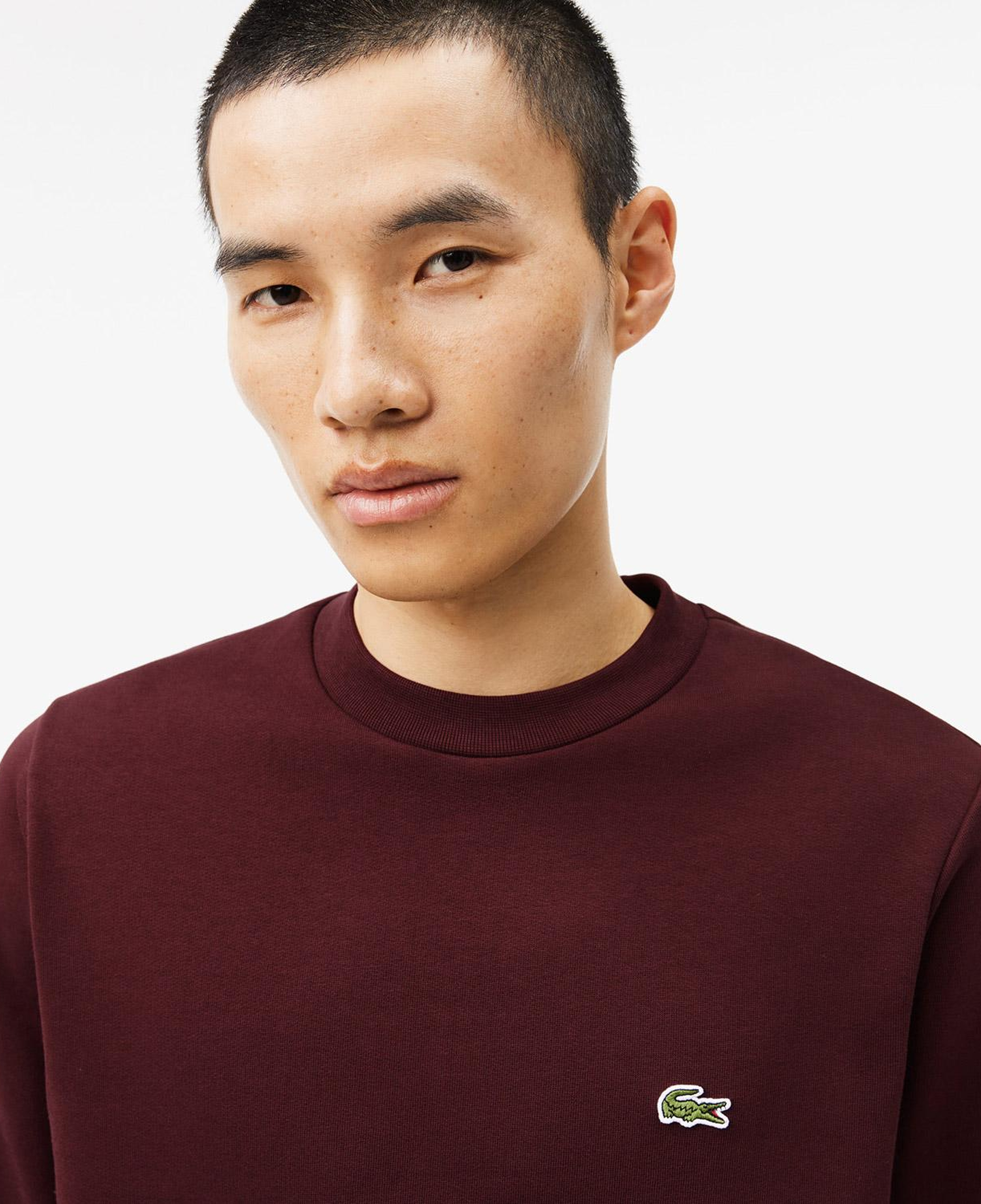 Lacoste Erkek Classic Fit Bisiklet Yaka Bordo Sweatshirt