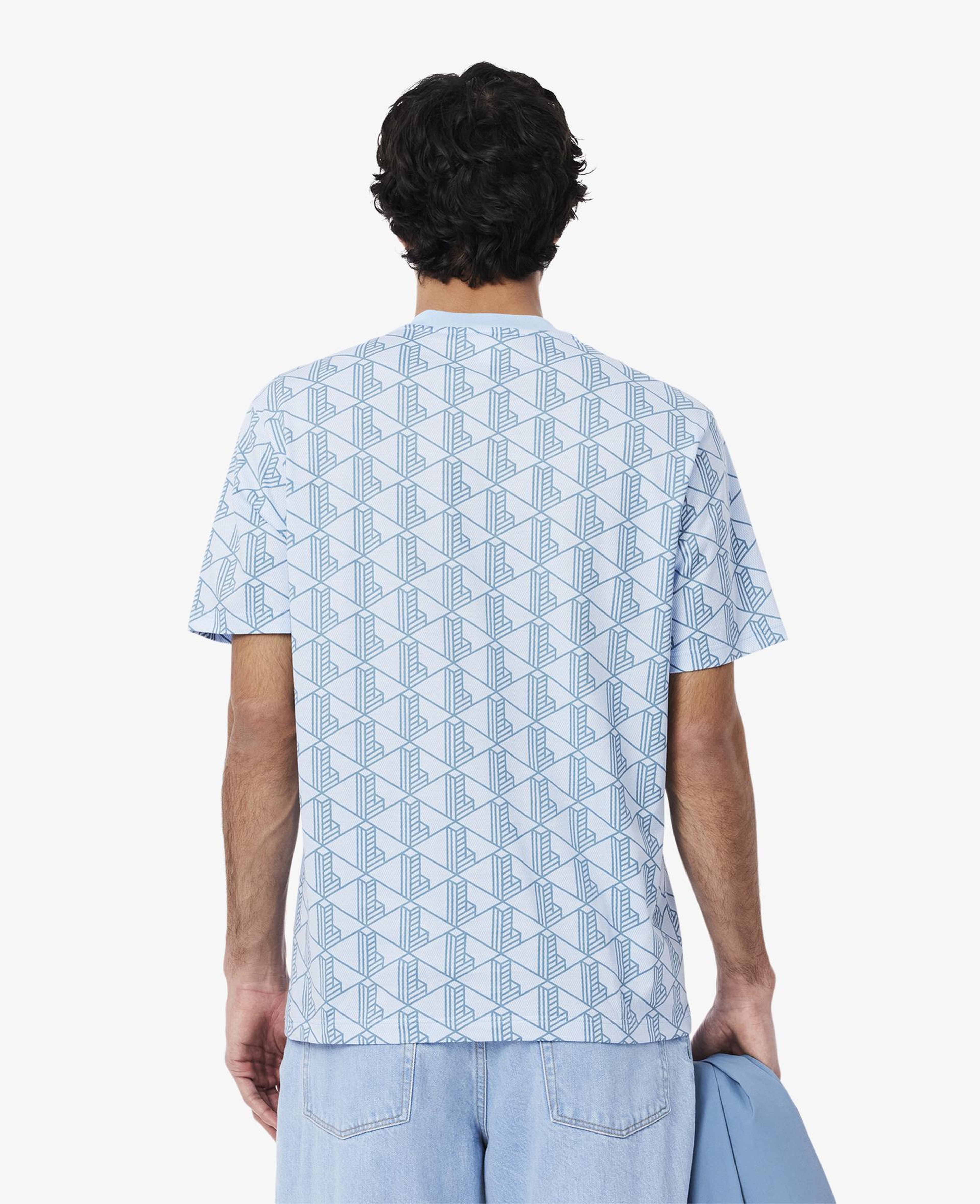 Lacoste Monogram Cotton Erkek Mavi T-Shirt