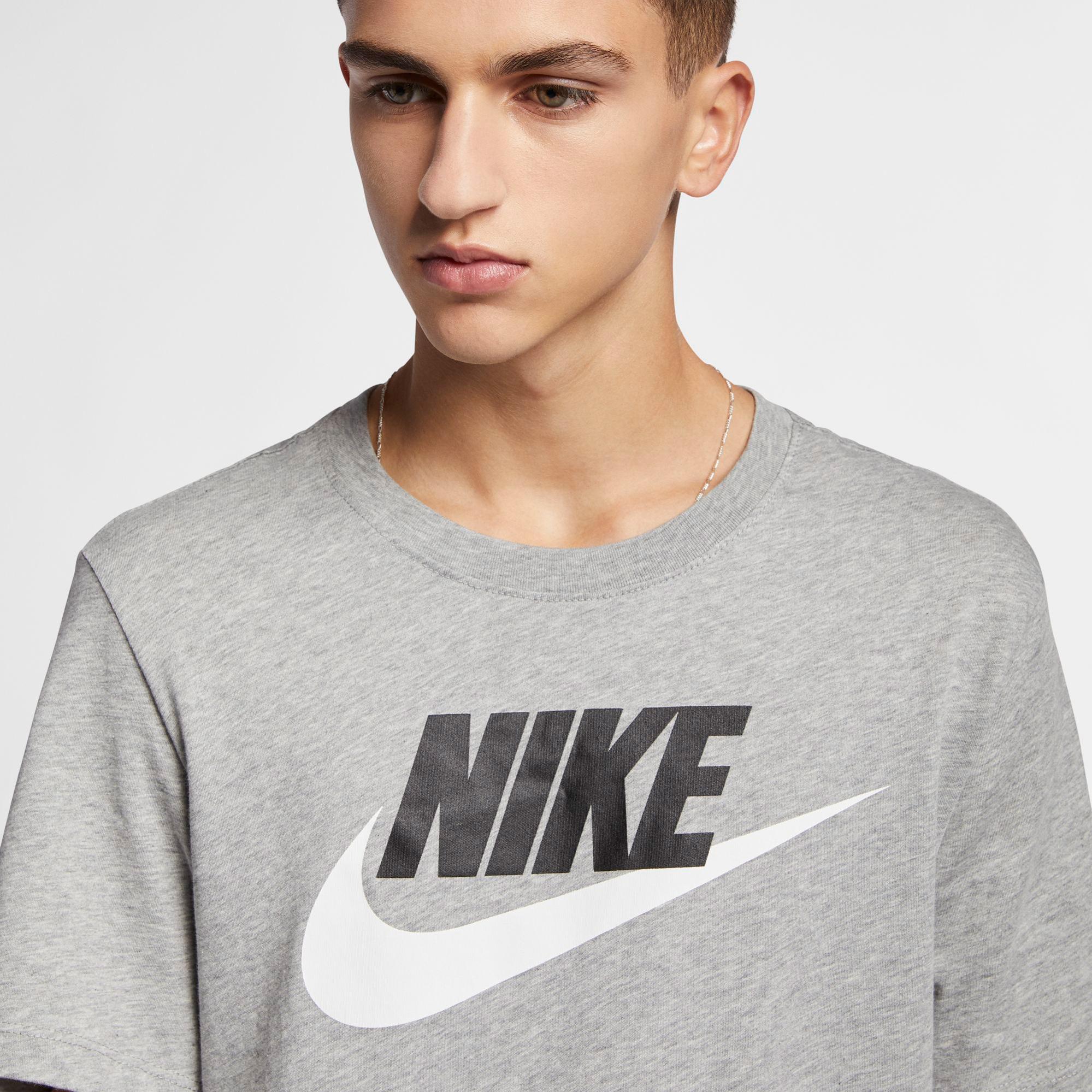 Nike Sportswear Icon Futura Erkek Gri T-Shirt