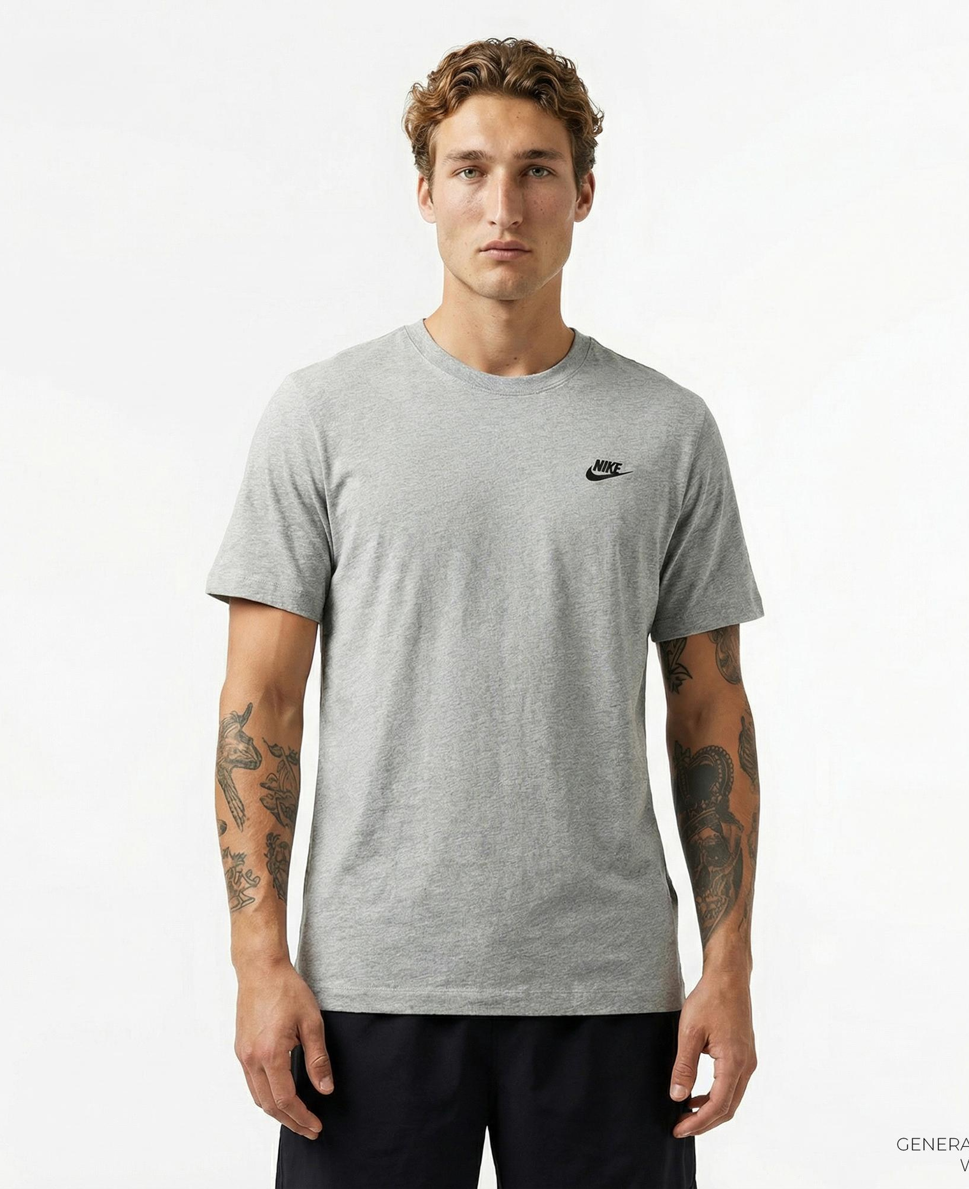 Nike Sportswear Club Erkek Gri T-Shirt