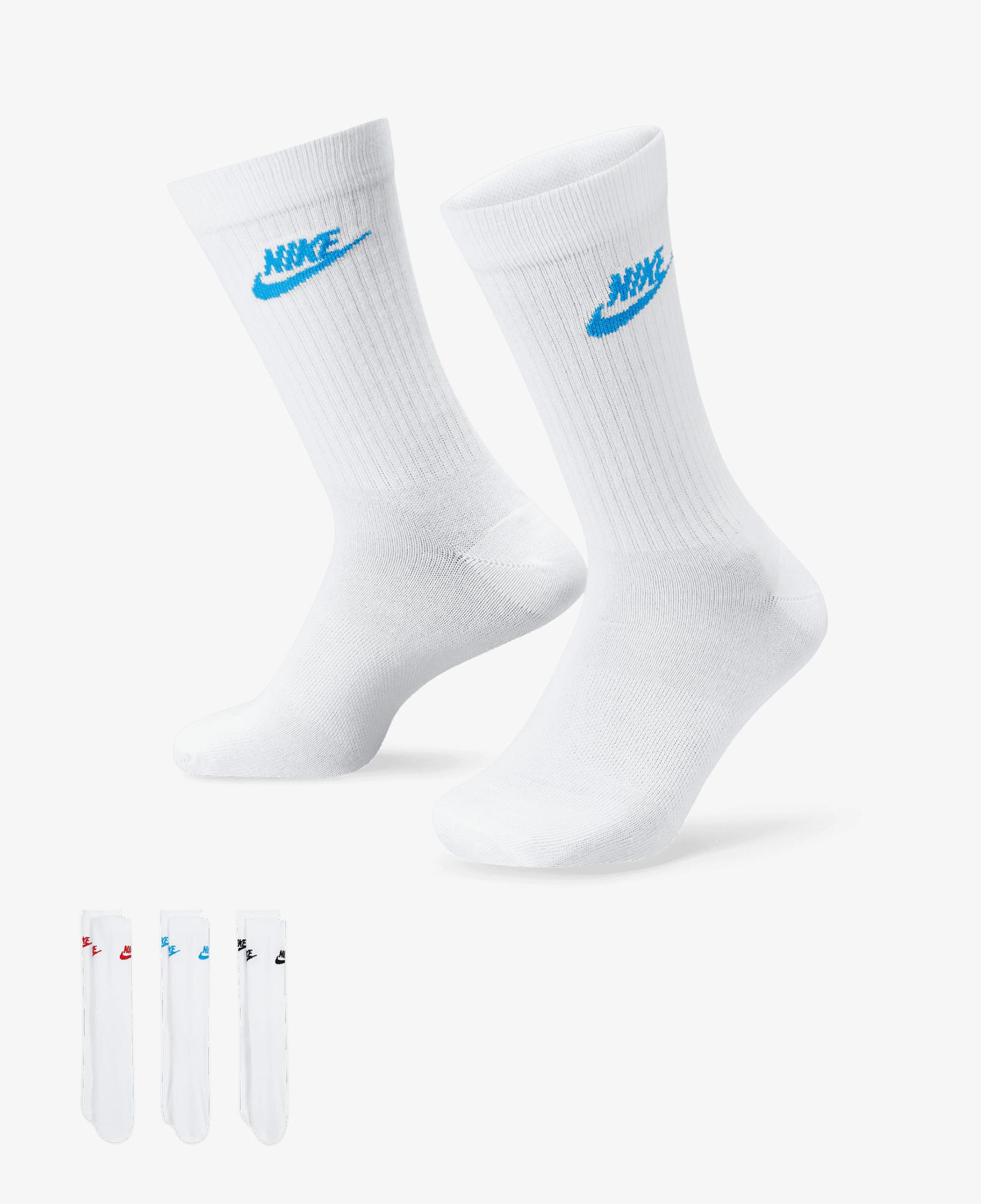 Nike Sportswear Everyday Essential Cr Unisex Renkli 3'lü Çorap