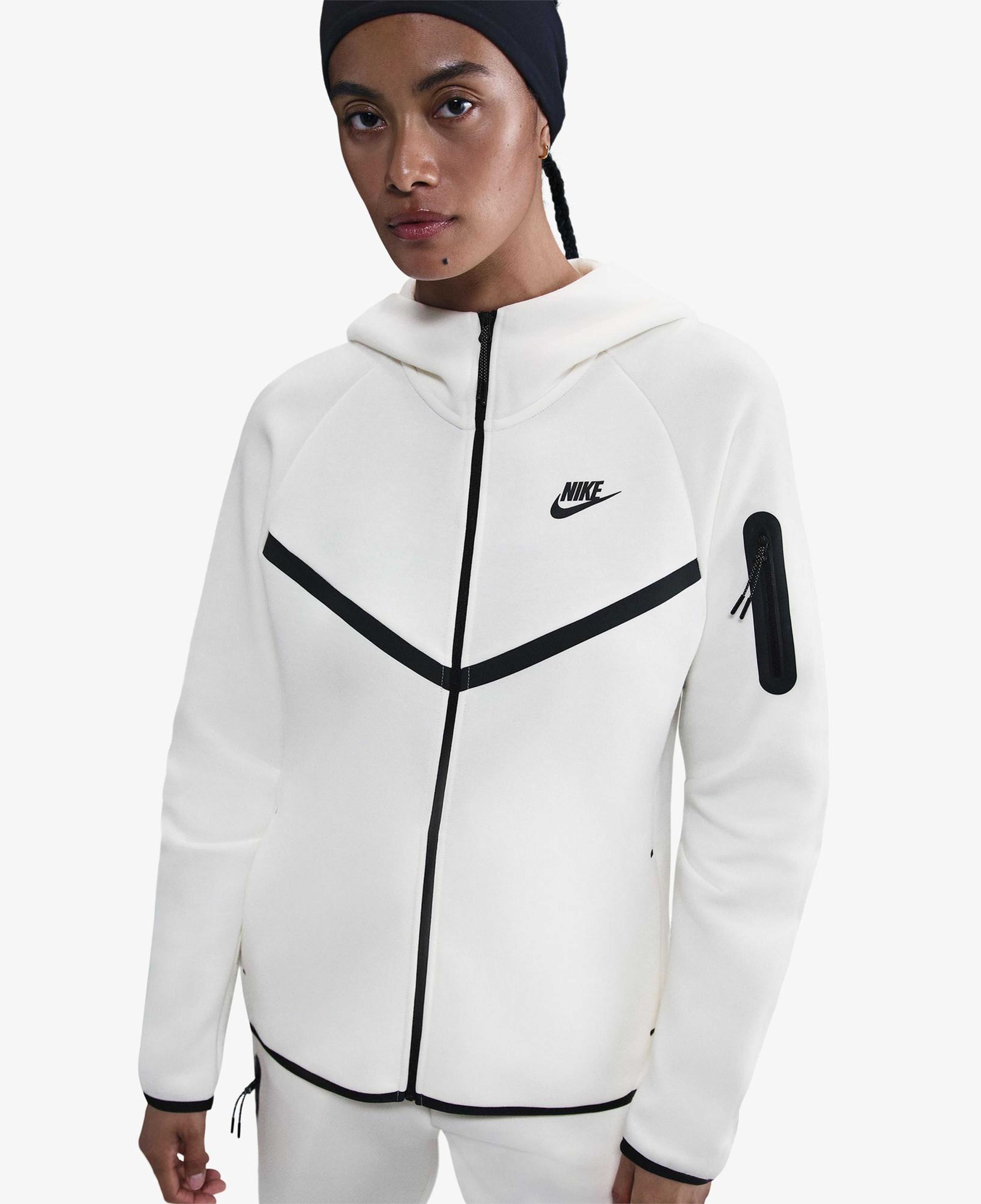 Nike Sportswear Tech Fleece Windrunner Kadın Beyaz Eşofman Üstü