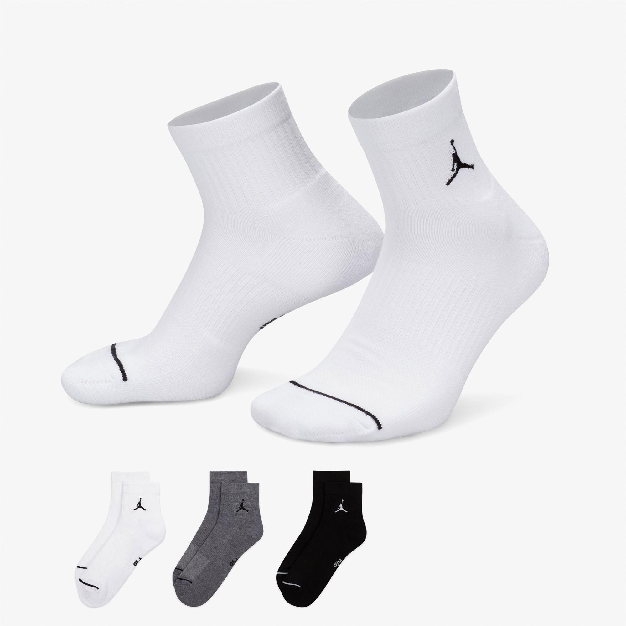 Jordan Cush Poly 3' lü Unisex Renkli Çorap