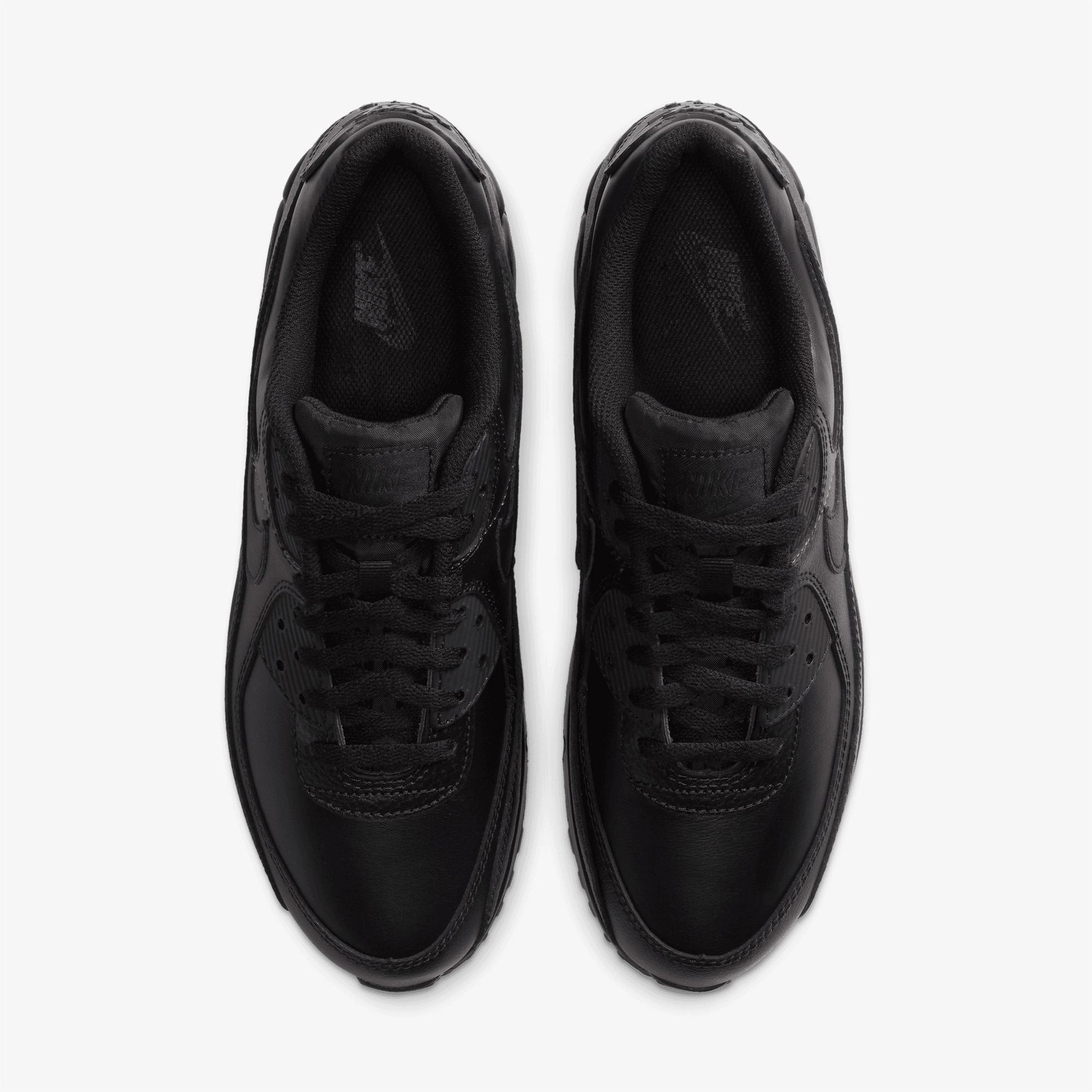 Nike Air Max 90 Leather Erkek Siyah Spor Ayakkabı