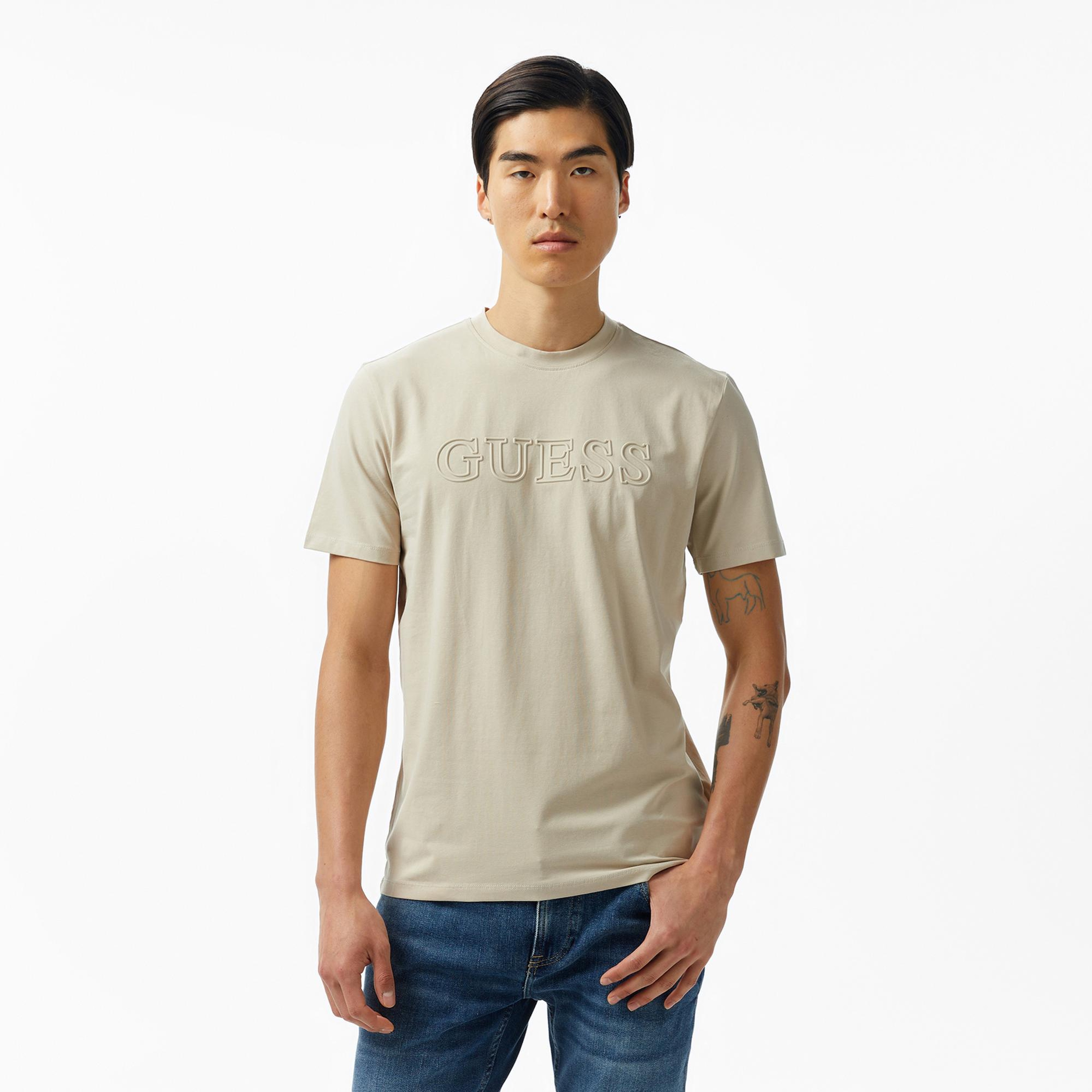 Guess Alphy Erkek Bej T-Shirt
