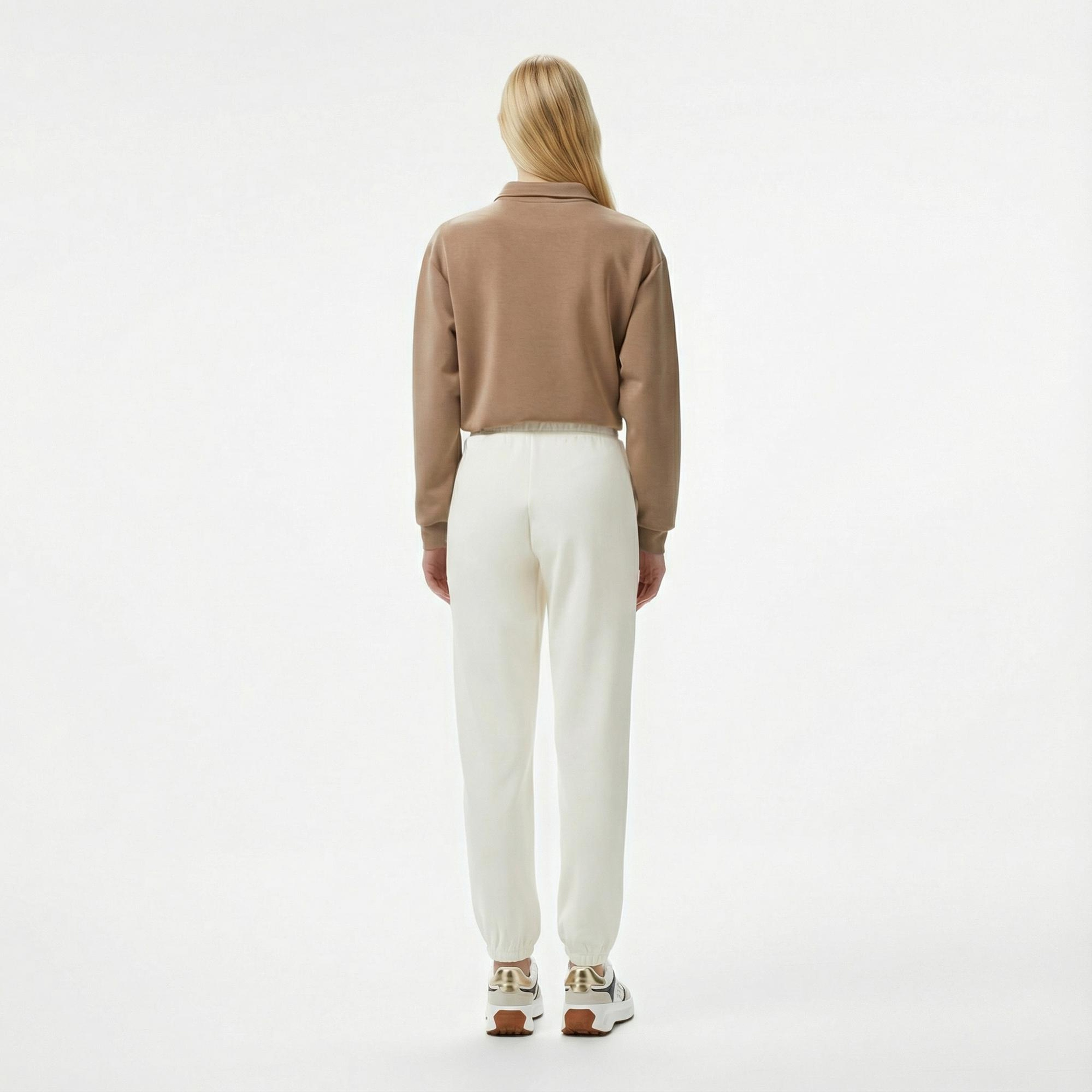 Guess Roberta Fleece Kadın Beyaz Eşofman Altı