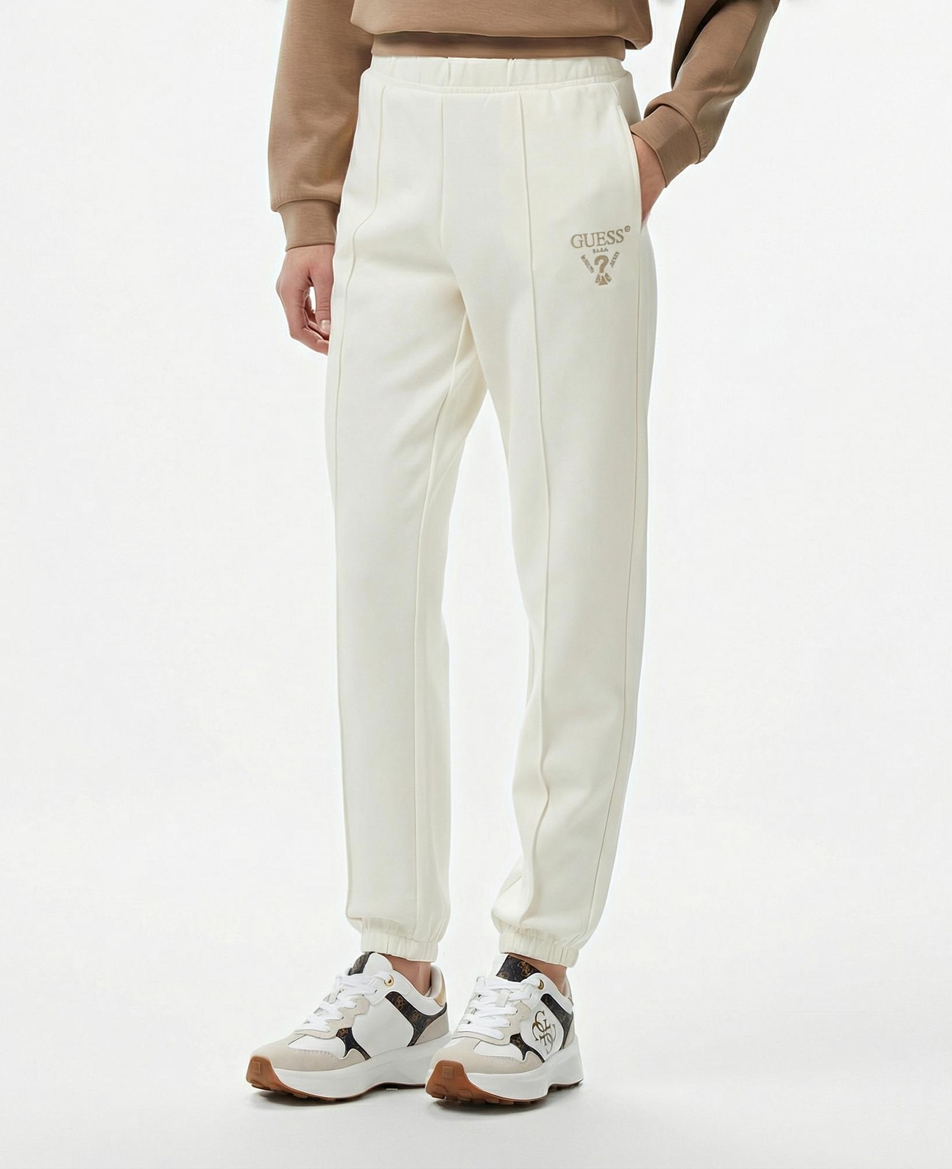 Guess Roberta Fleece Kadın Beyaz Eşofman Altı