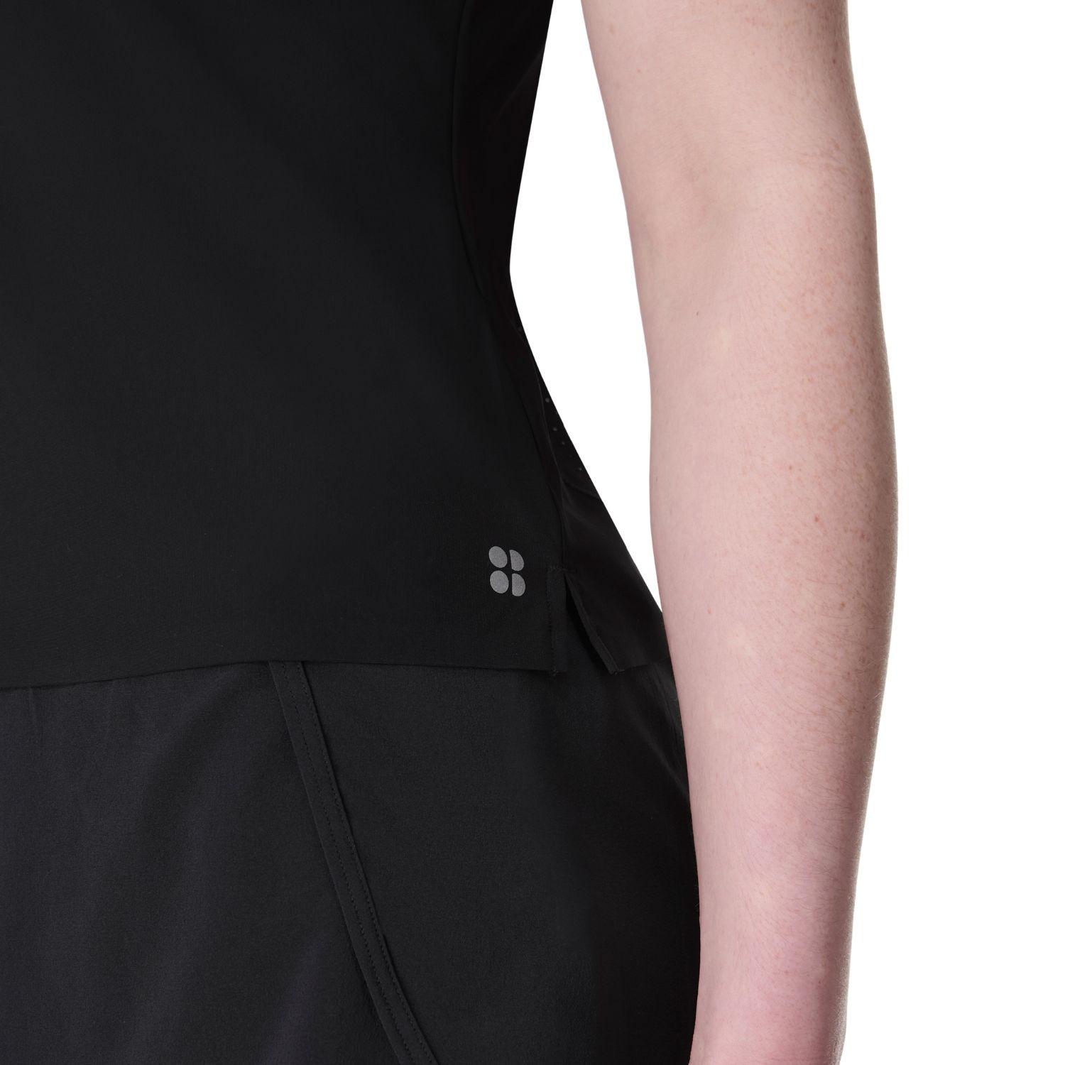 Sweaty Betty Zero Gravity Race Fit Tee Kadın Siyah Koşu Tişört