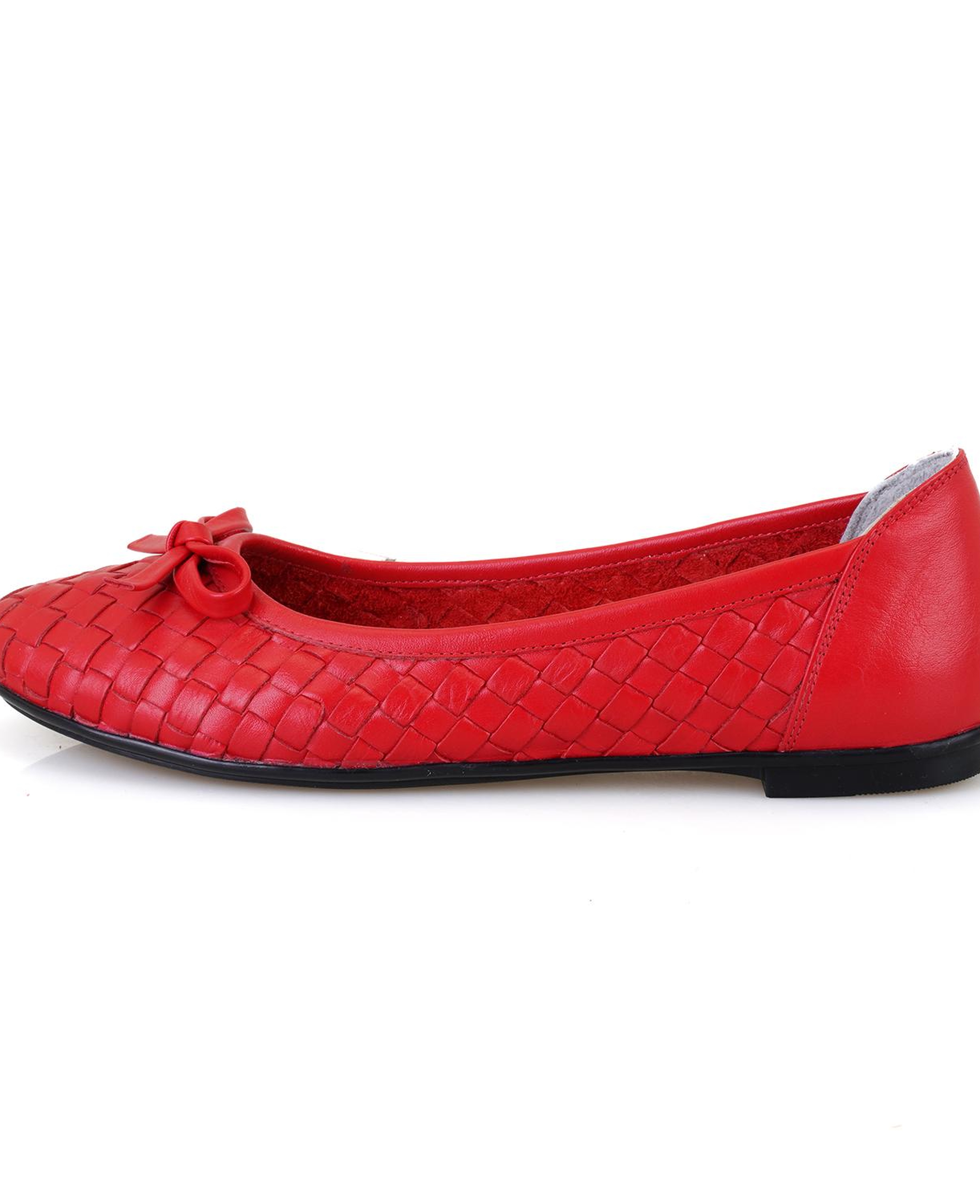 Kadın Kırmızı Kapitone Deri Babet