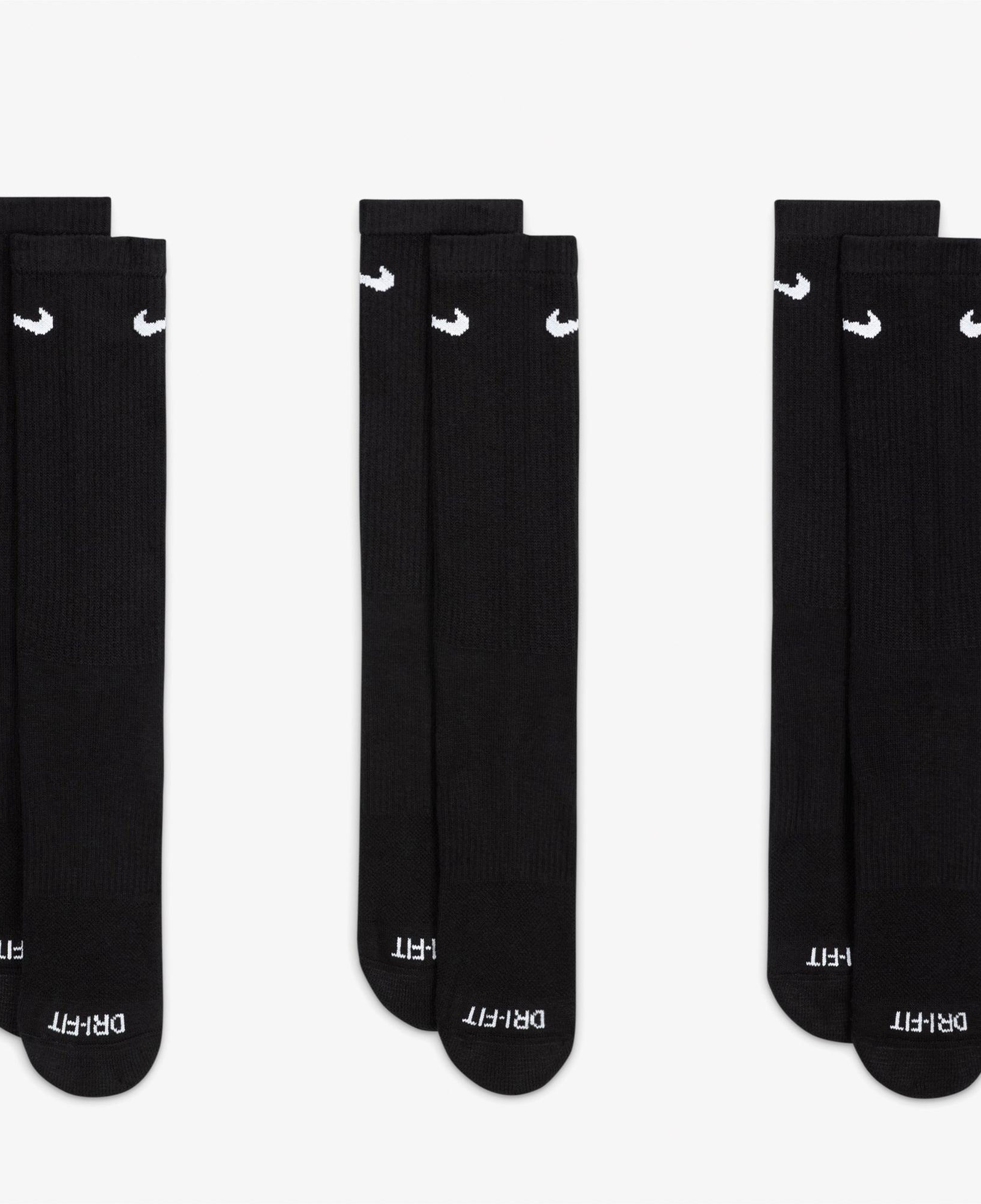 Nike Everyday Plus Cushioned 3'lü Unisex Siyah Çorap