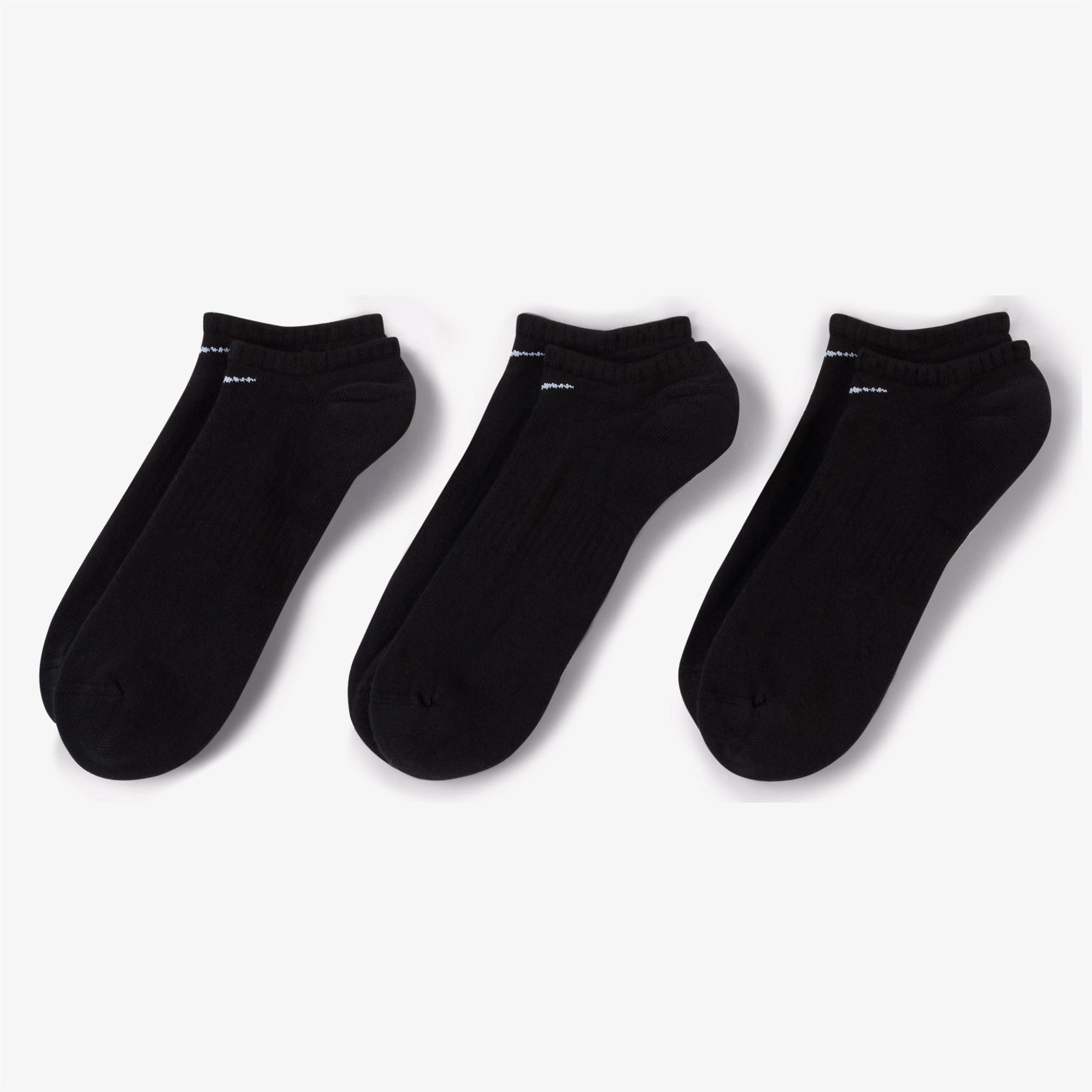 Nike U Everyday Cush Ns 3'lü Unisex Siyah Çorap