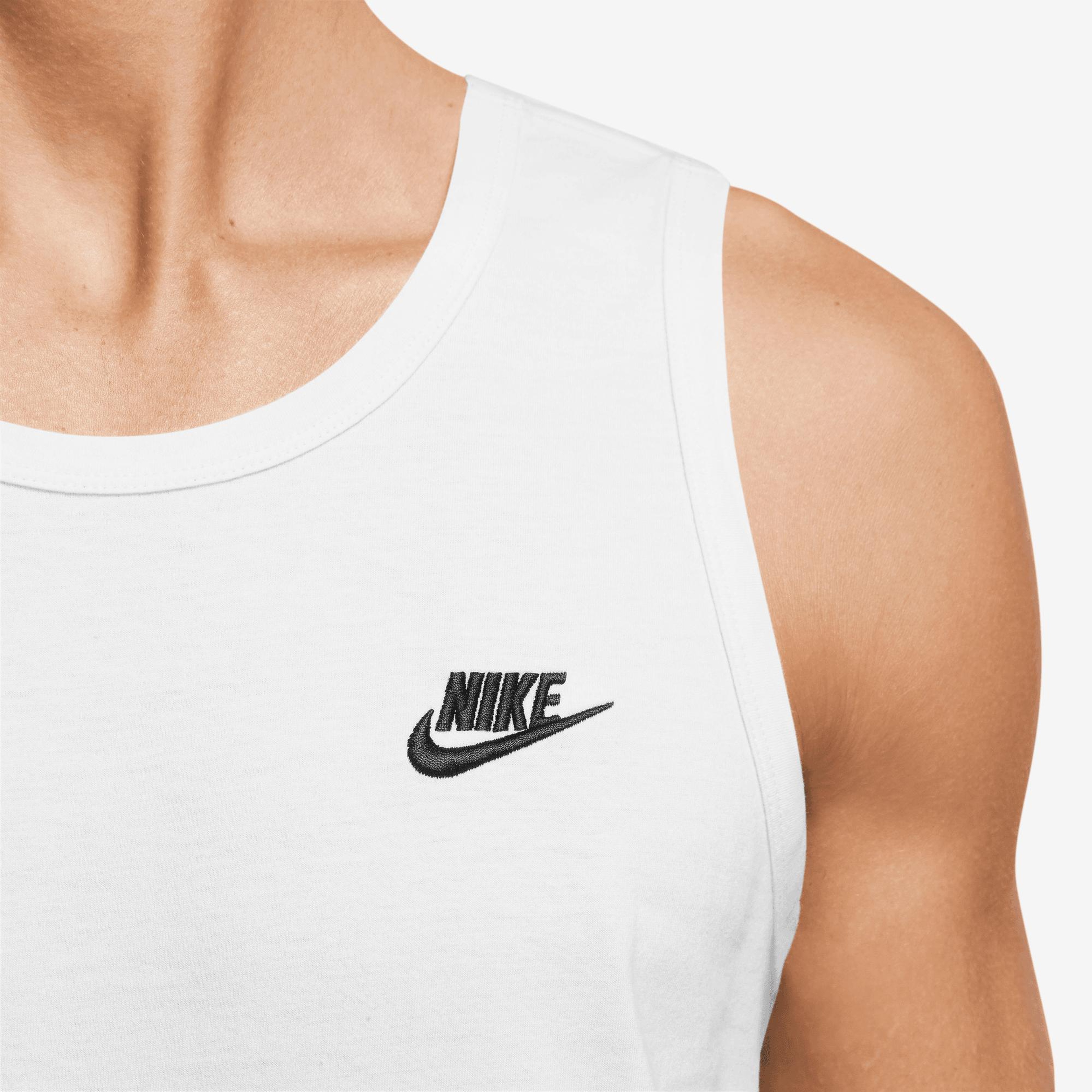 Nike Sportswear Club Erkek Beyaz Kolsuz T-Shirt