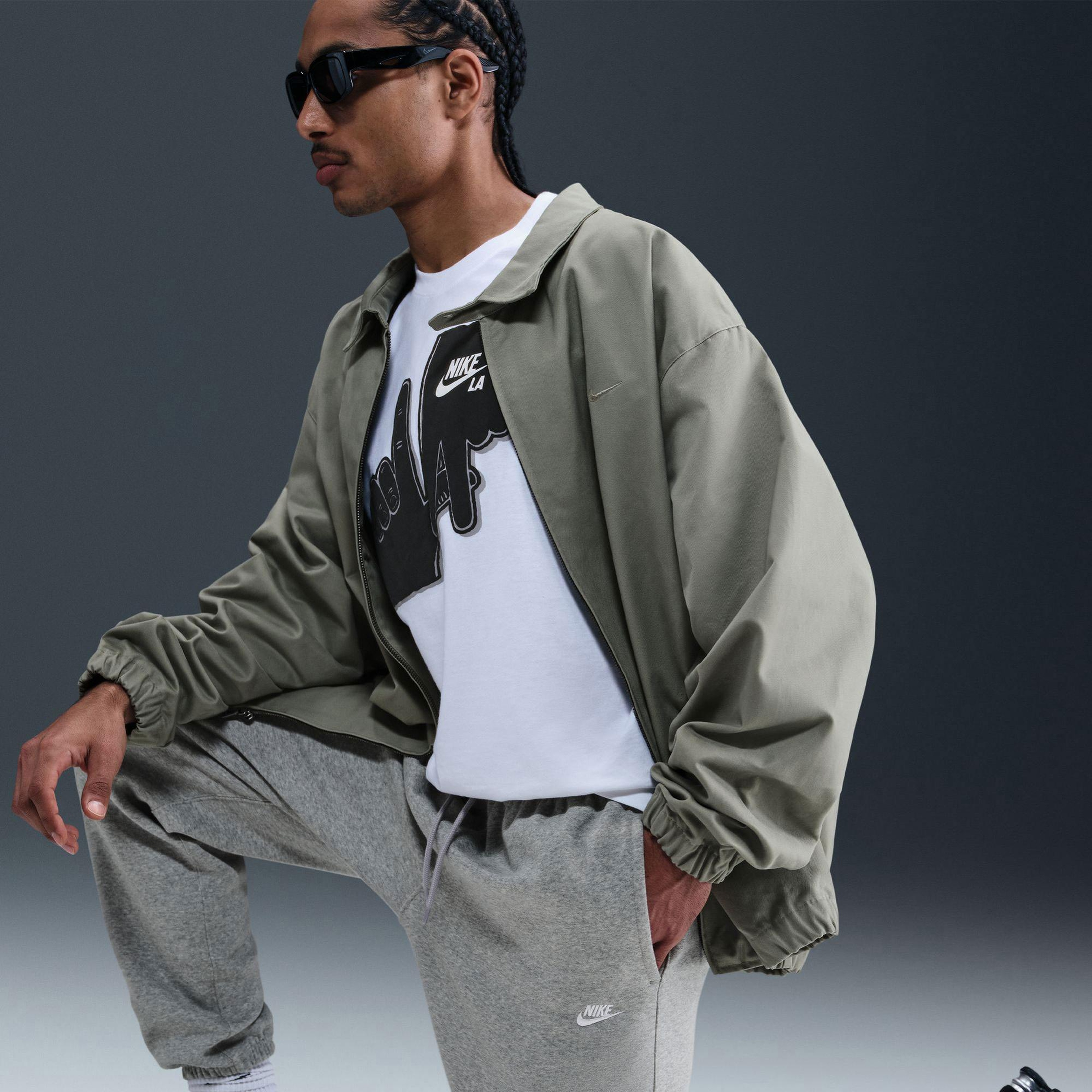 Nike Club Cuffed Brushed Erkek Gri Eşofman Altı