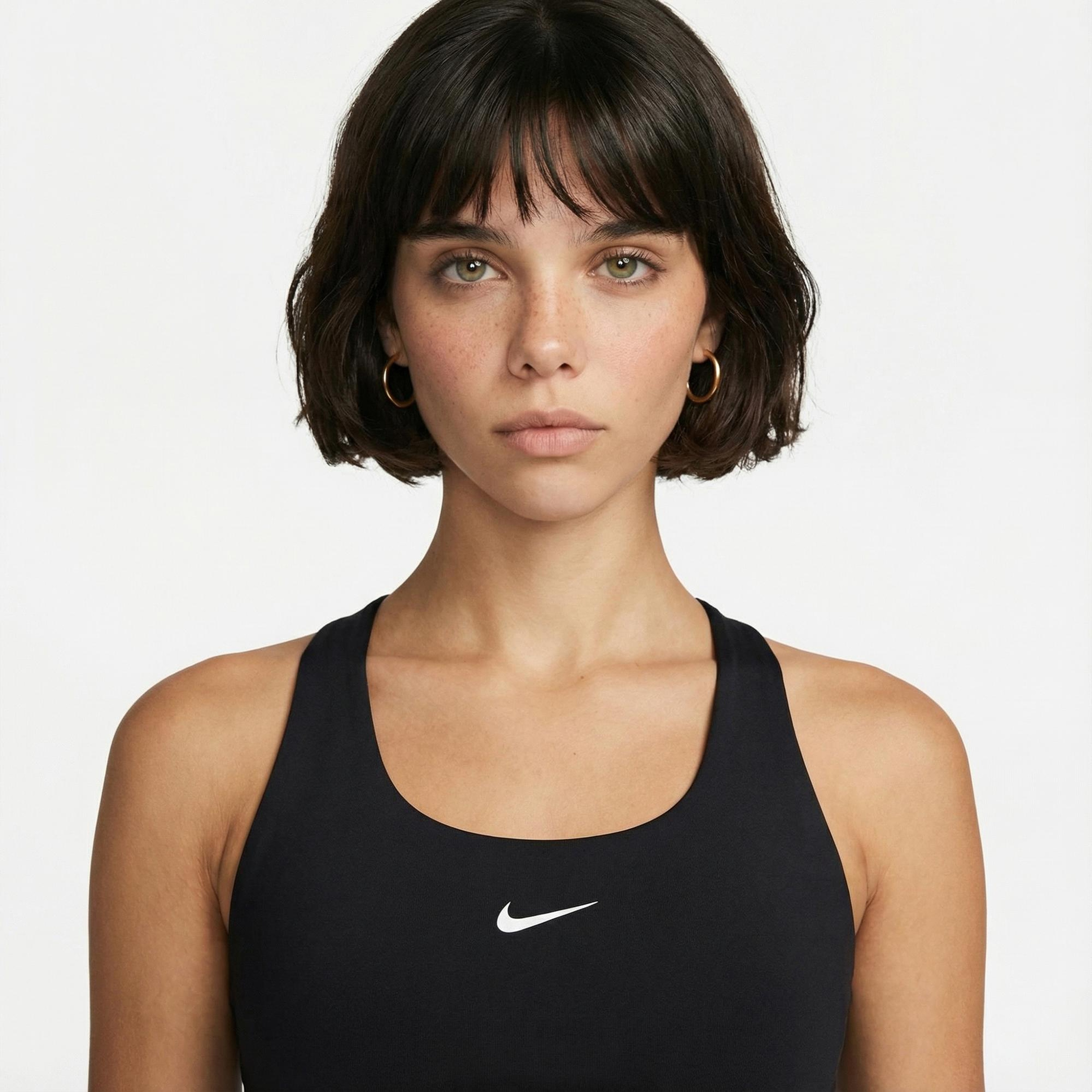 Nike Dri-Fit Swoosh Tank Kadın Siyah Kolsuz T-Shirt