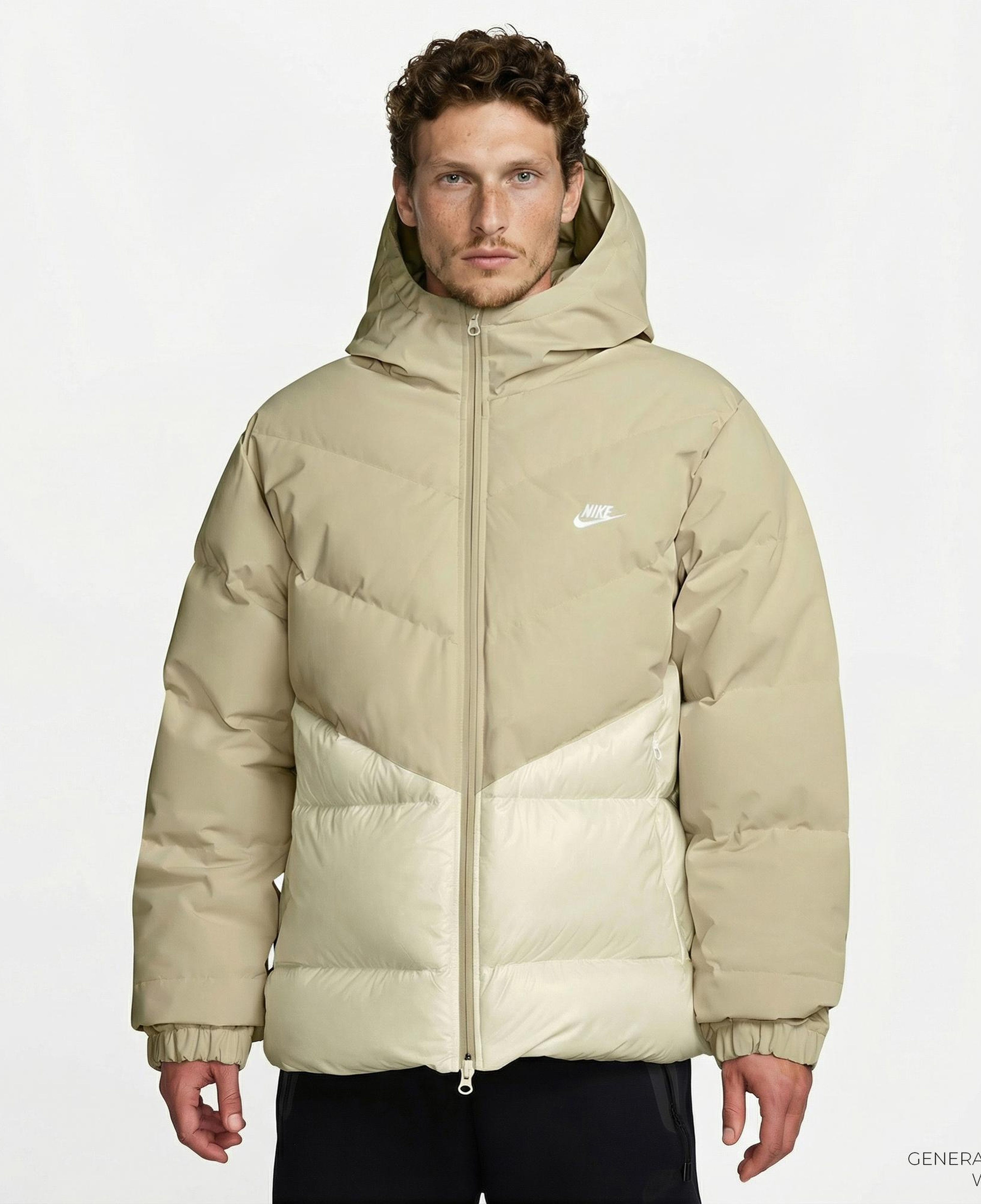 Nike Windrunner Statement Down Erkek Bej Mont