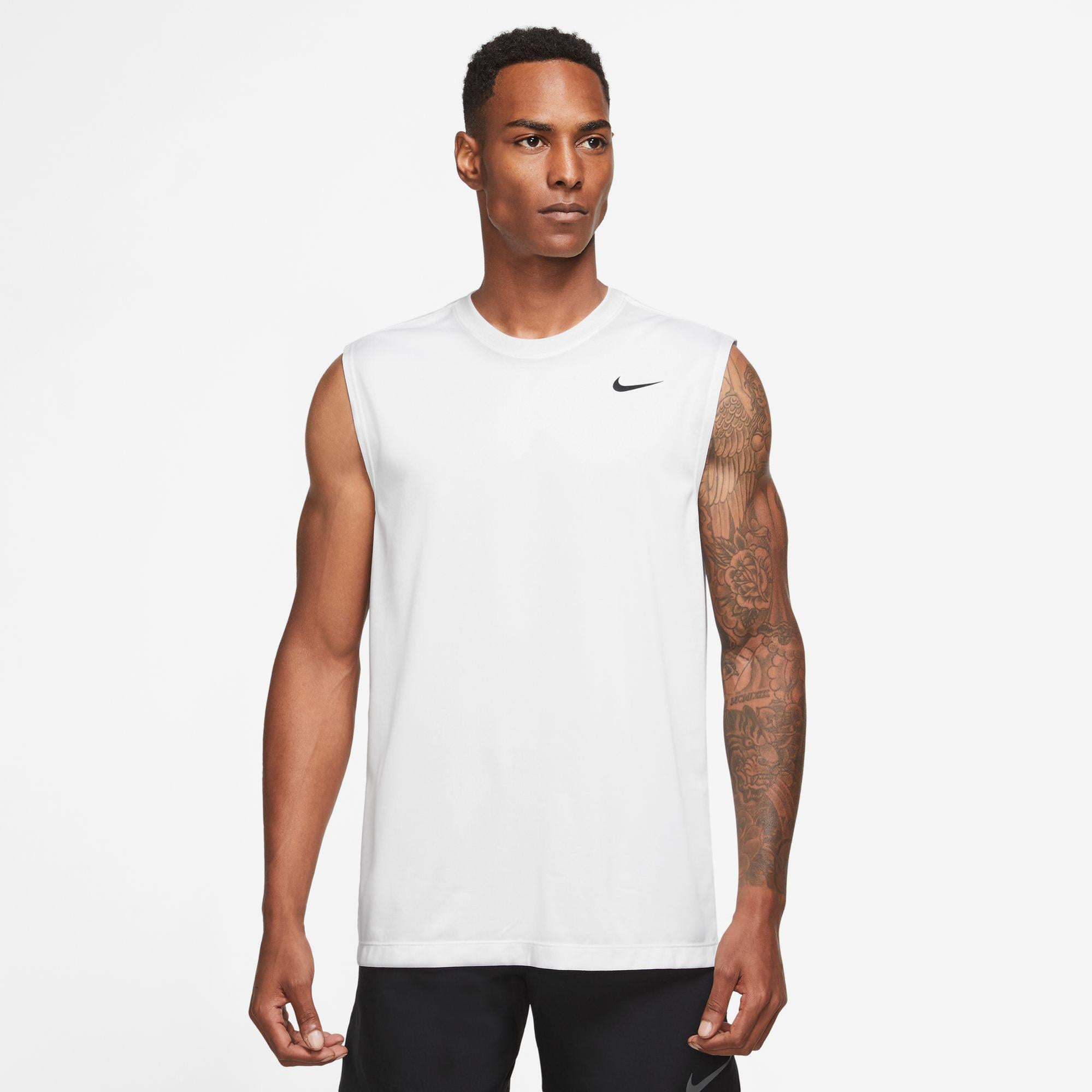 Nike Dri-Fit Legend Reset Erkek Beyaz Kolsuz T-Shirt