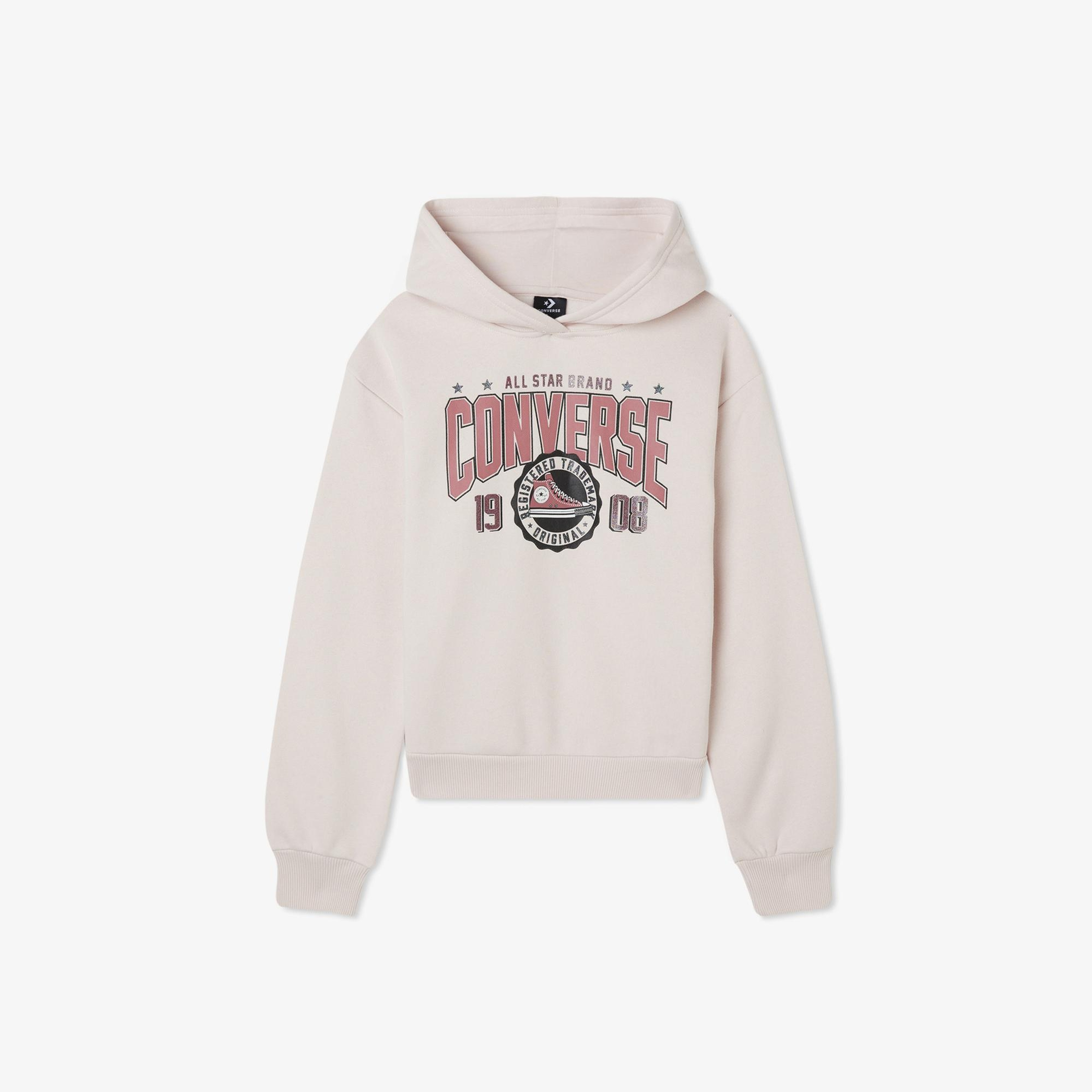 Converse Boxy Çocuk Pembe Hoodie
