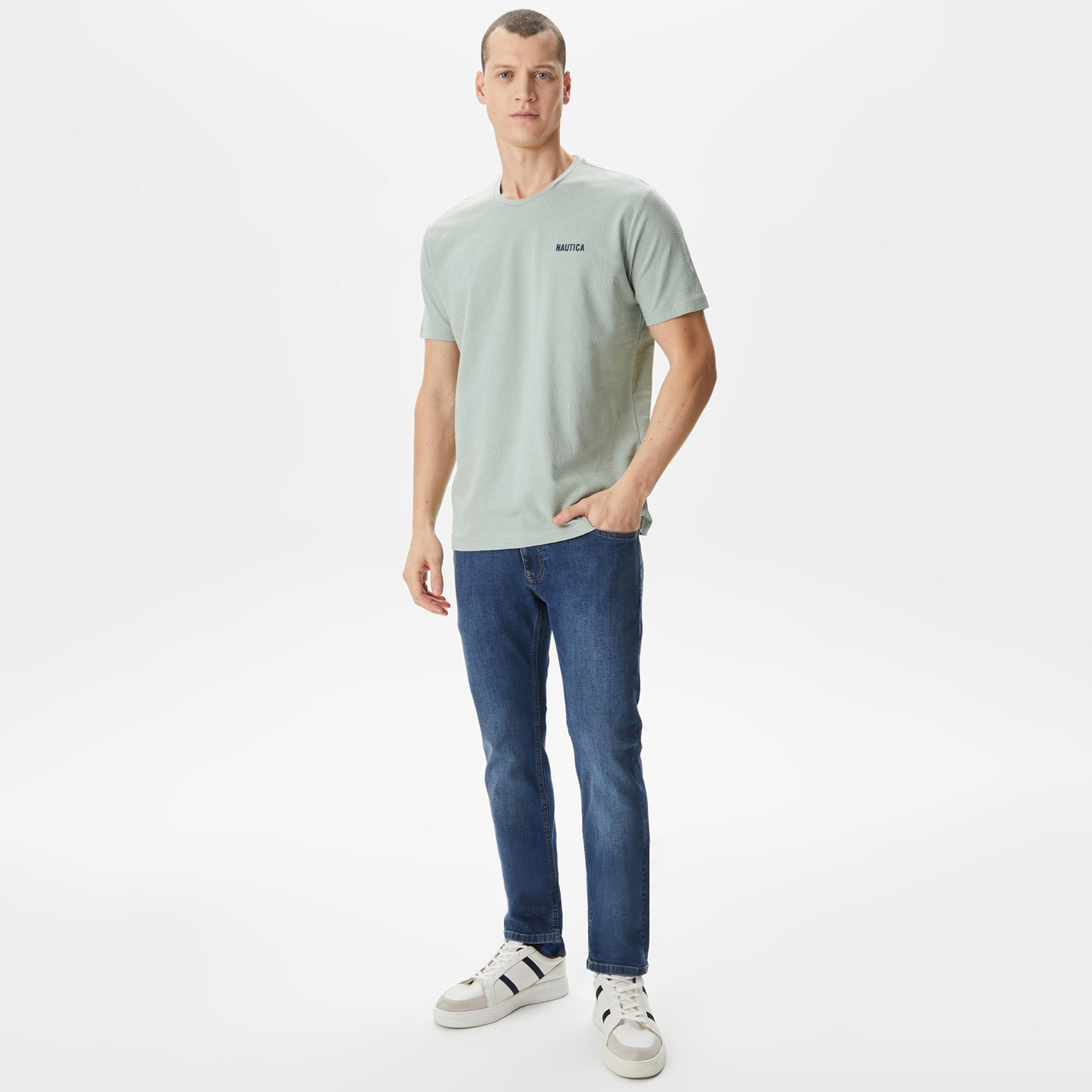 Nautica Erkek Yeşil Standart Fit T-Shirt
