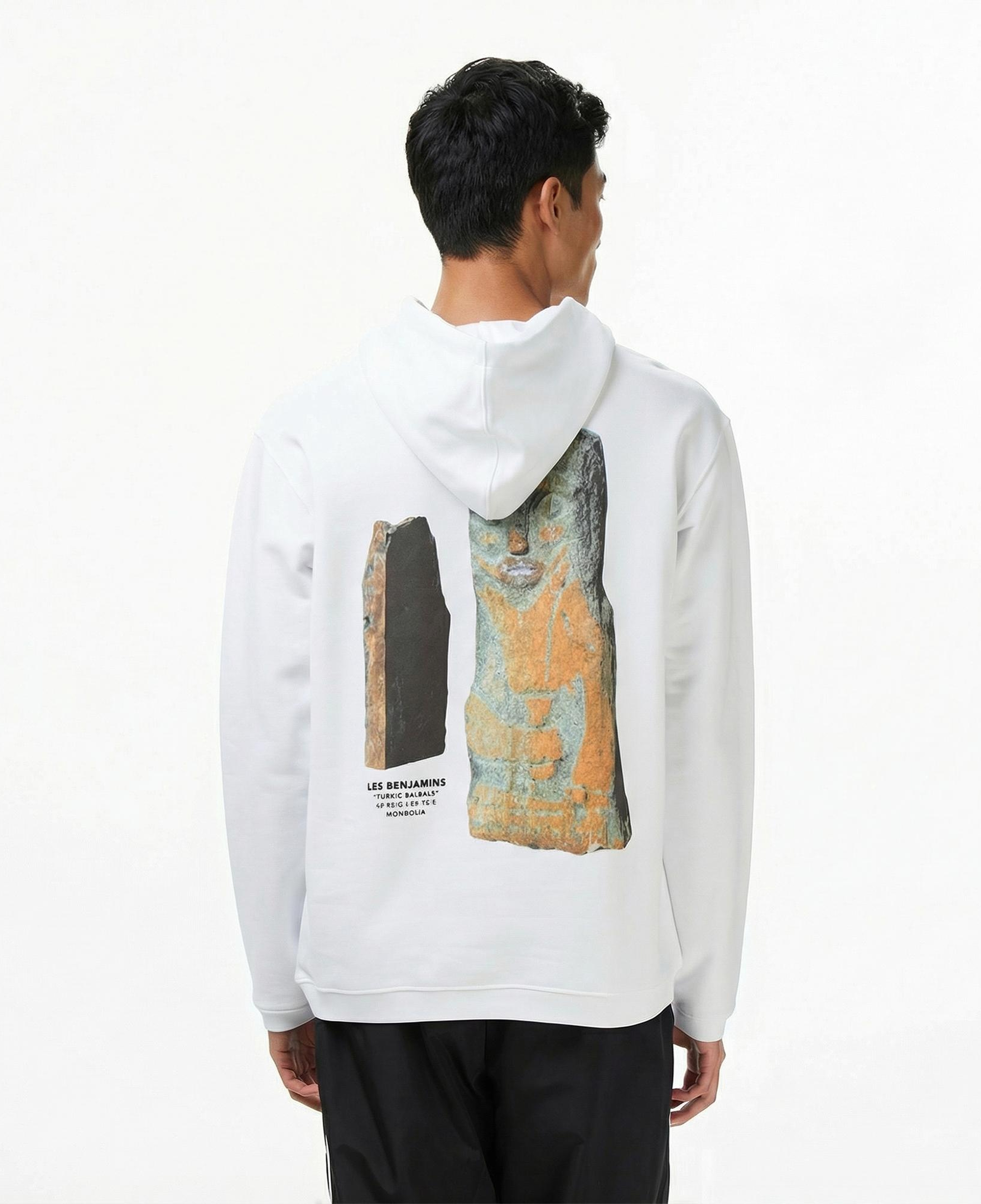 Les Benjamins 004 Erkek Beyaz Sweatshirt