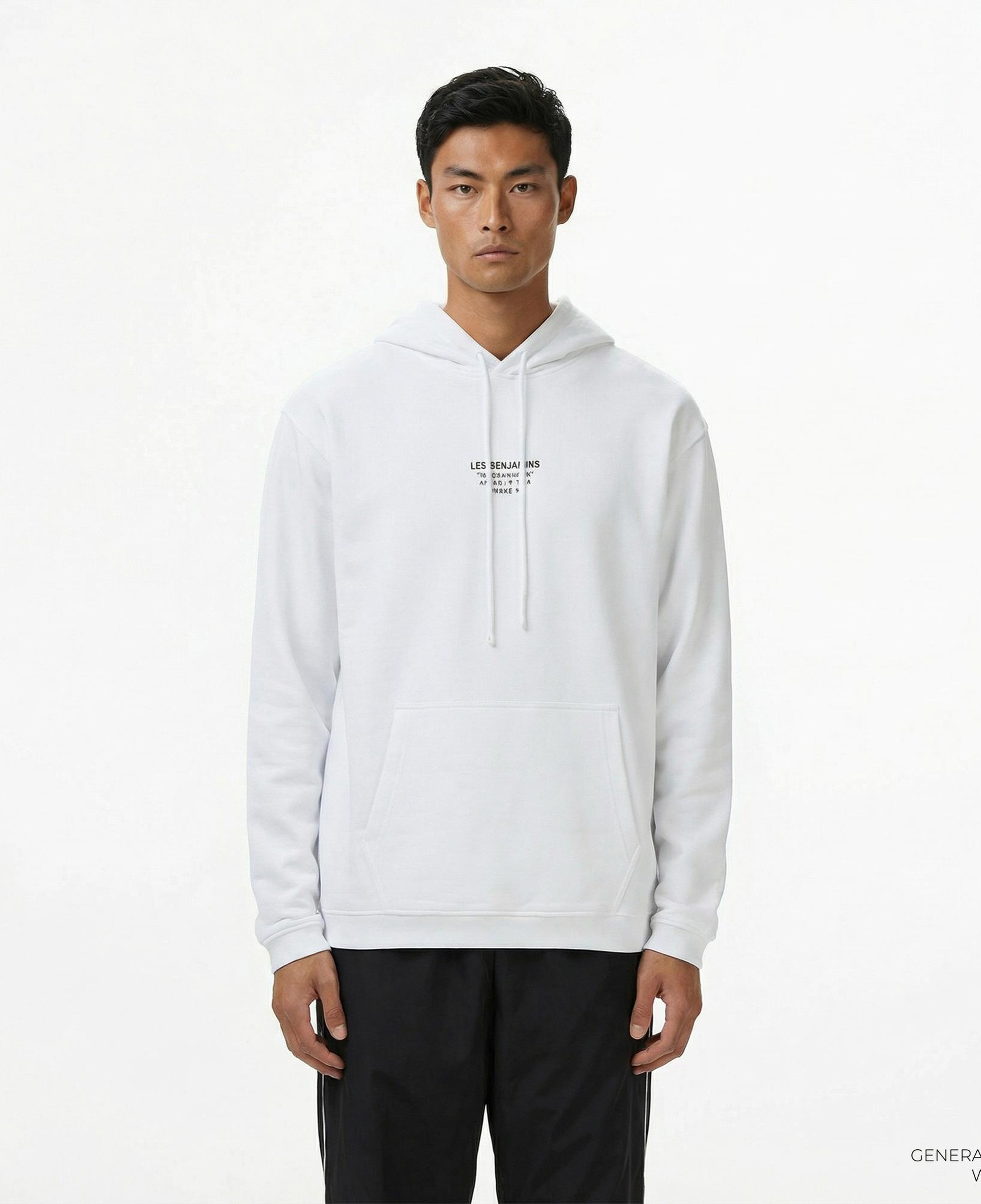 Les Benjamins 004 Erkek Beyaz Sweatshirt