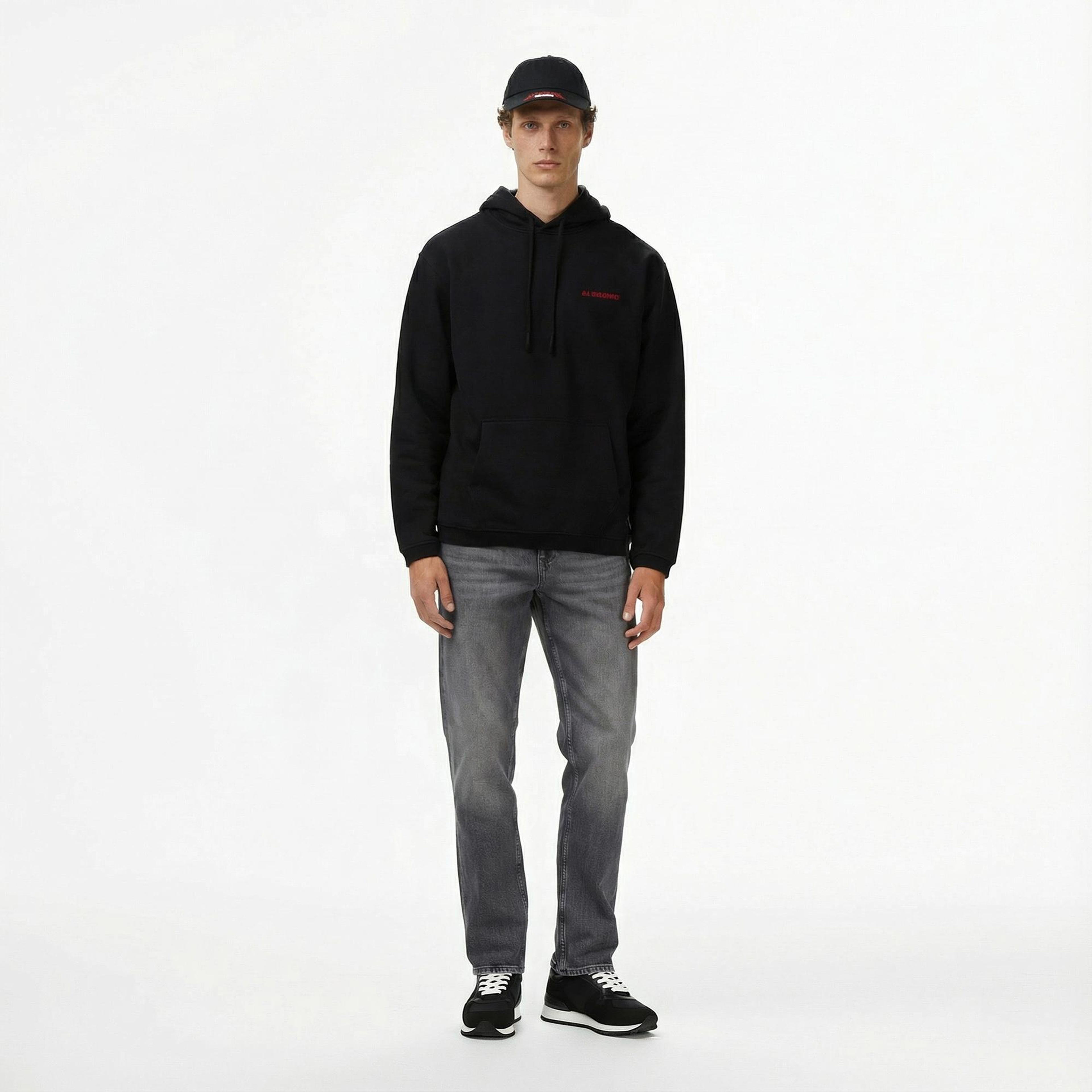 Les Benjamins 019 Erkek Siyah Sweatshirt