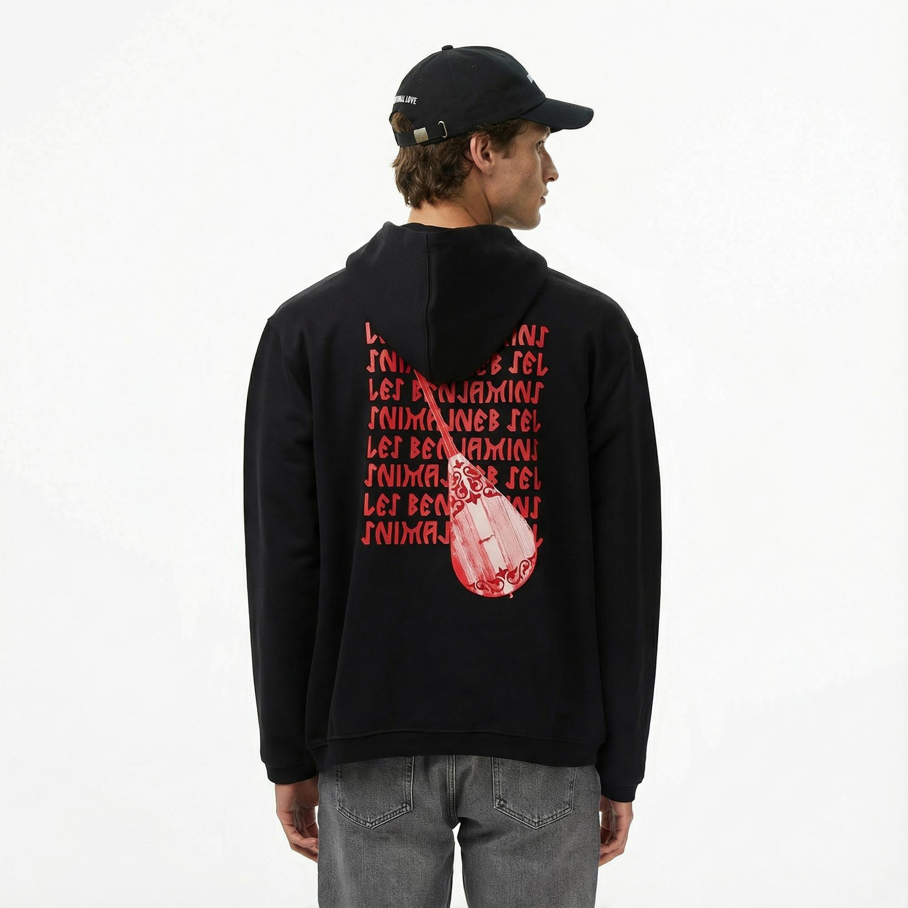 Les Benjamins 019 Erkek Siyah Sweatshirt