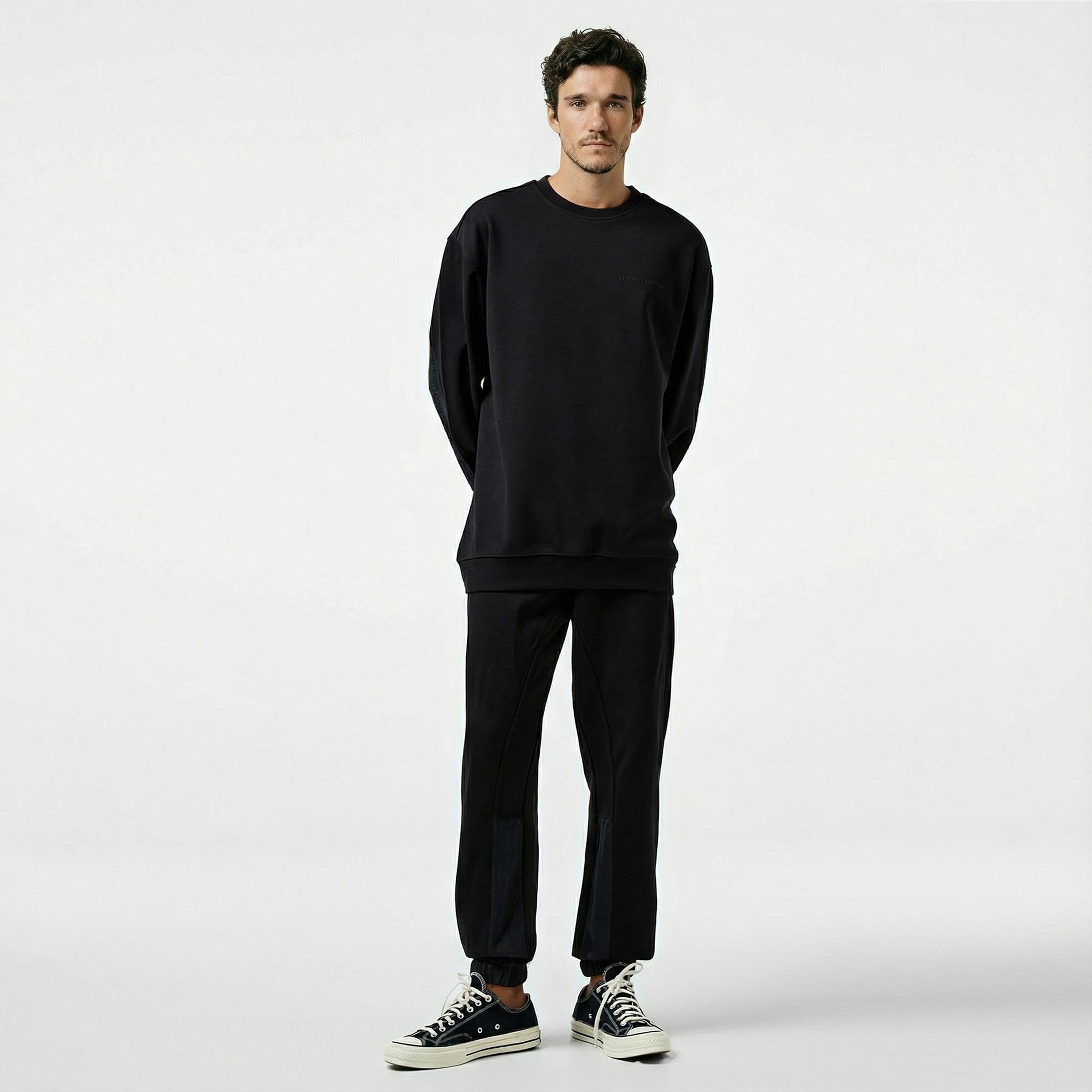 Les Benjamins 403 Erkek Siyah Sweatshirt