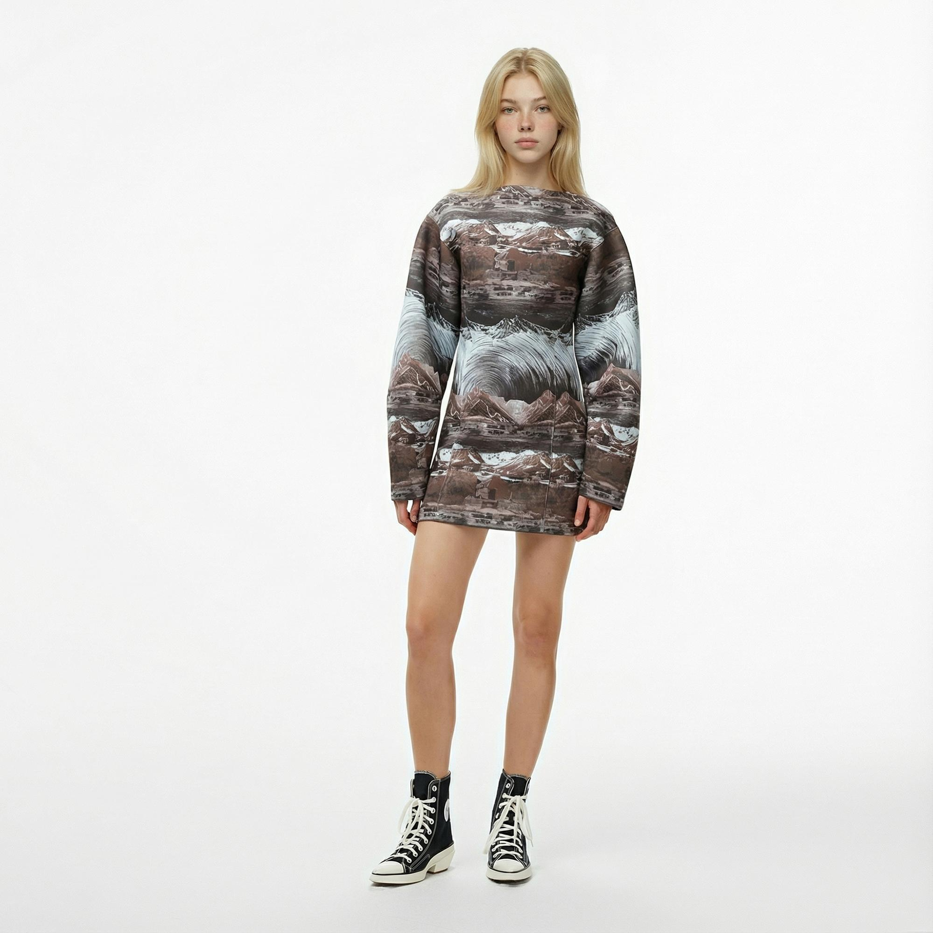 Les Benjamins 005 Kadın Kahverengi Elbise