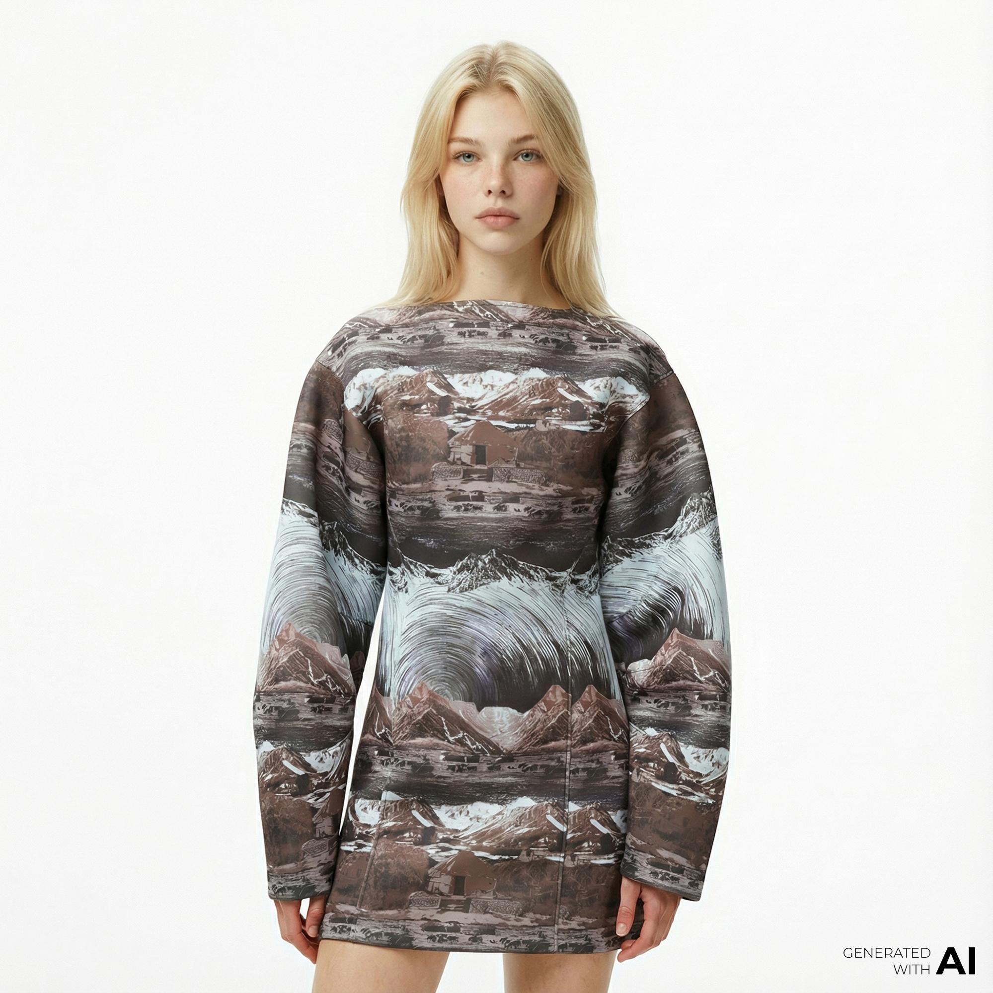 Les Benjamins 005 Kadın Kahverengi Elbise