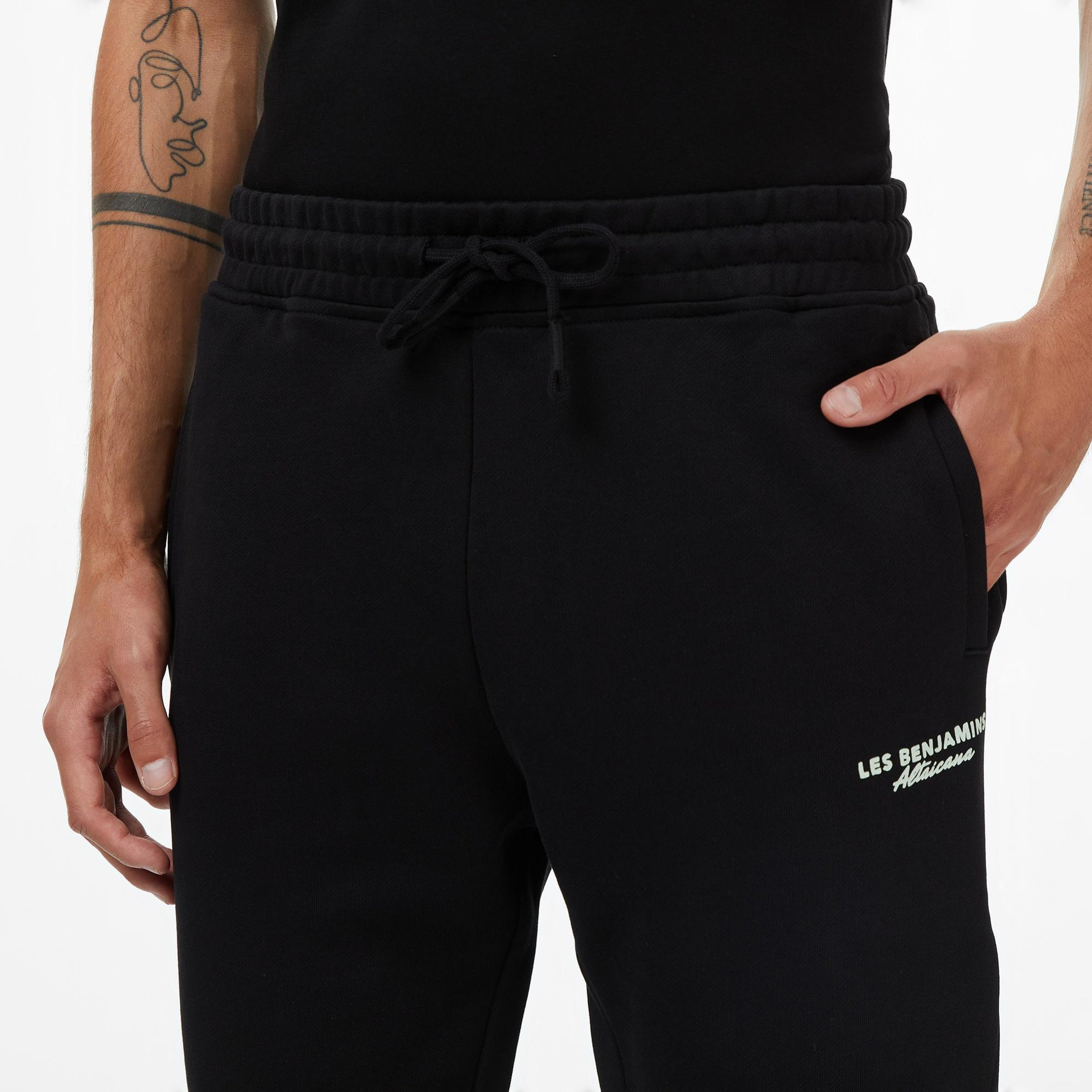 Les Benjamins 008 Erkek Siyah Eşofman Altı