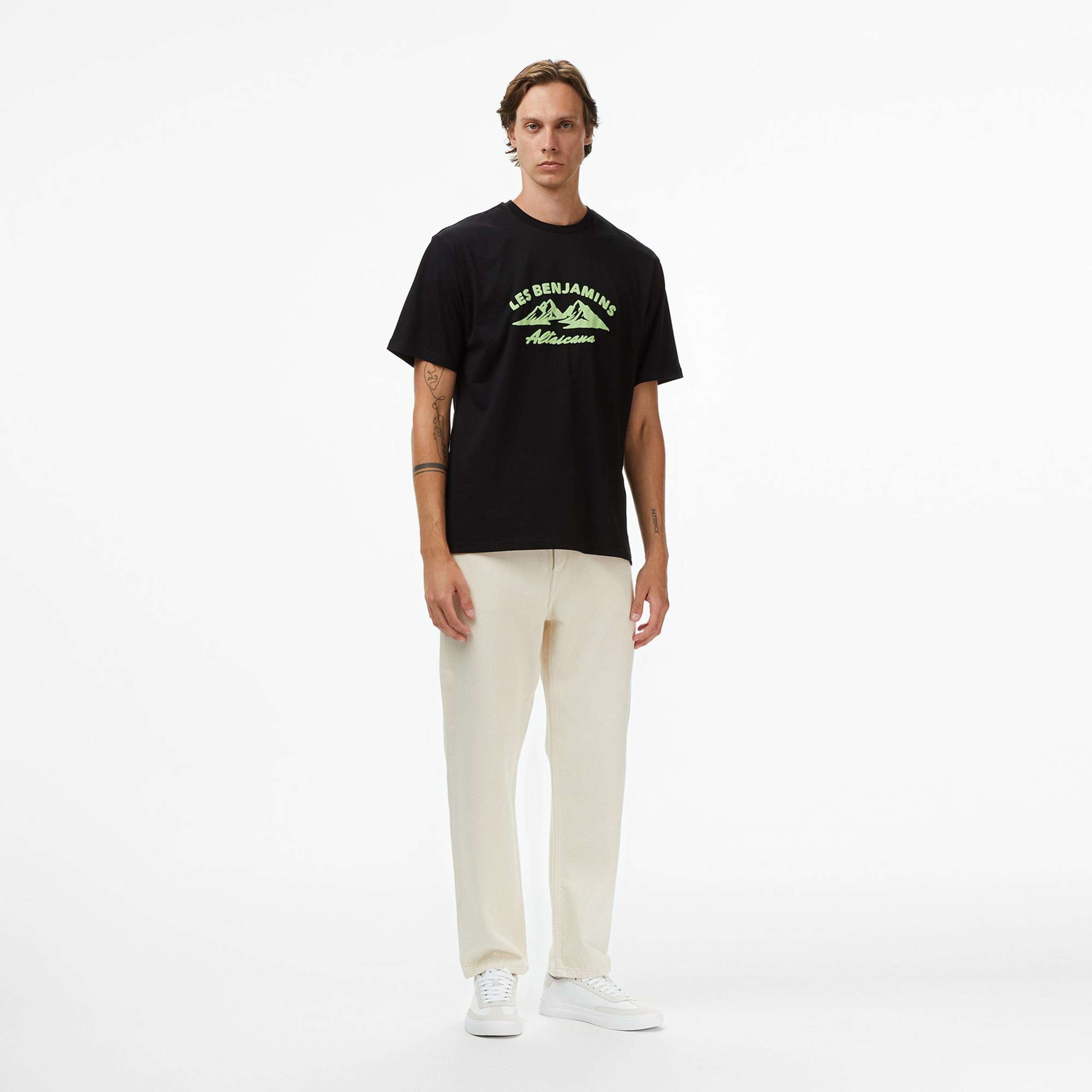 Les Benjamins Relaxed 012 Erkek Siyah T-Shirt
