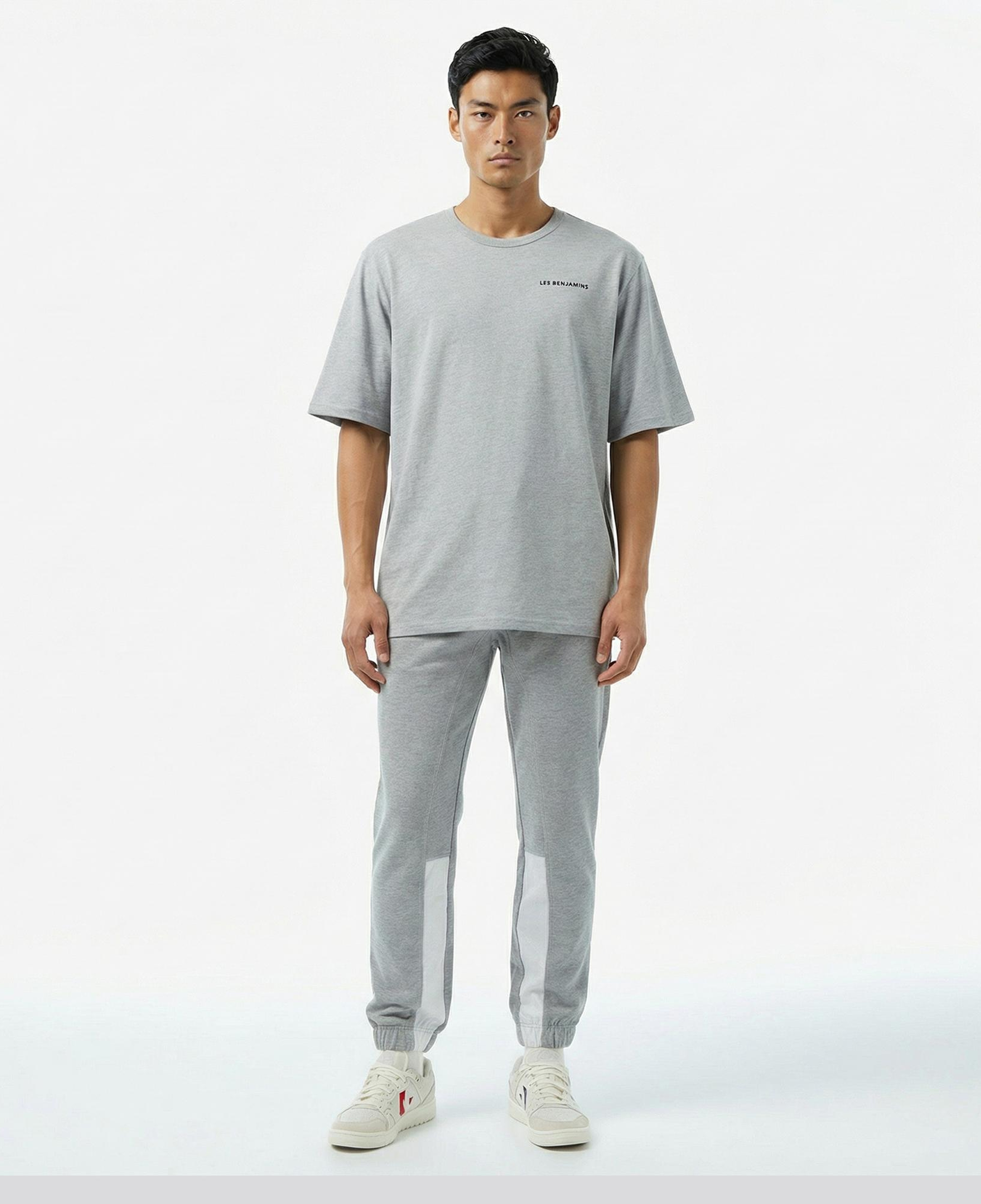 Les Benjamins 412 Erkek Gri T-Shirt