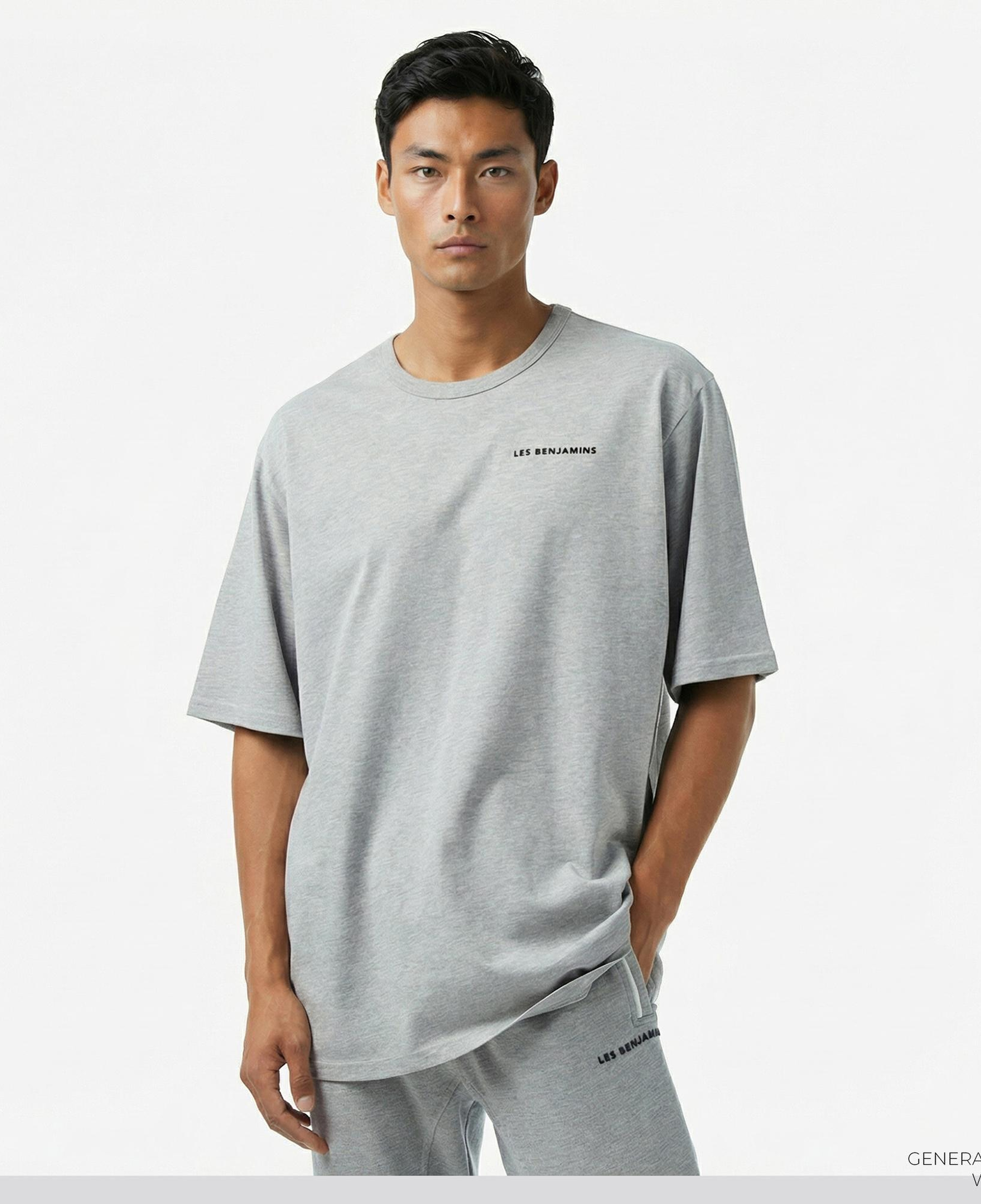 Les Benjamins 412 Erkek Gri T-Shirt