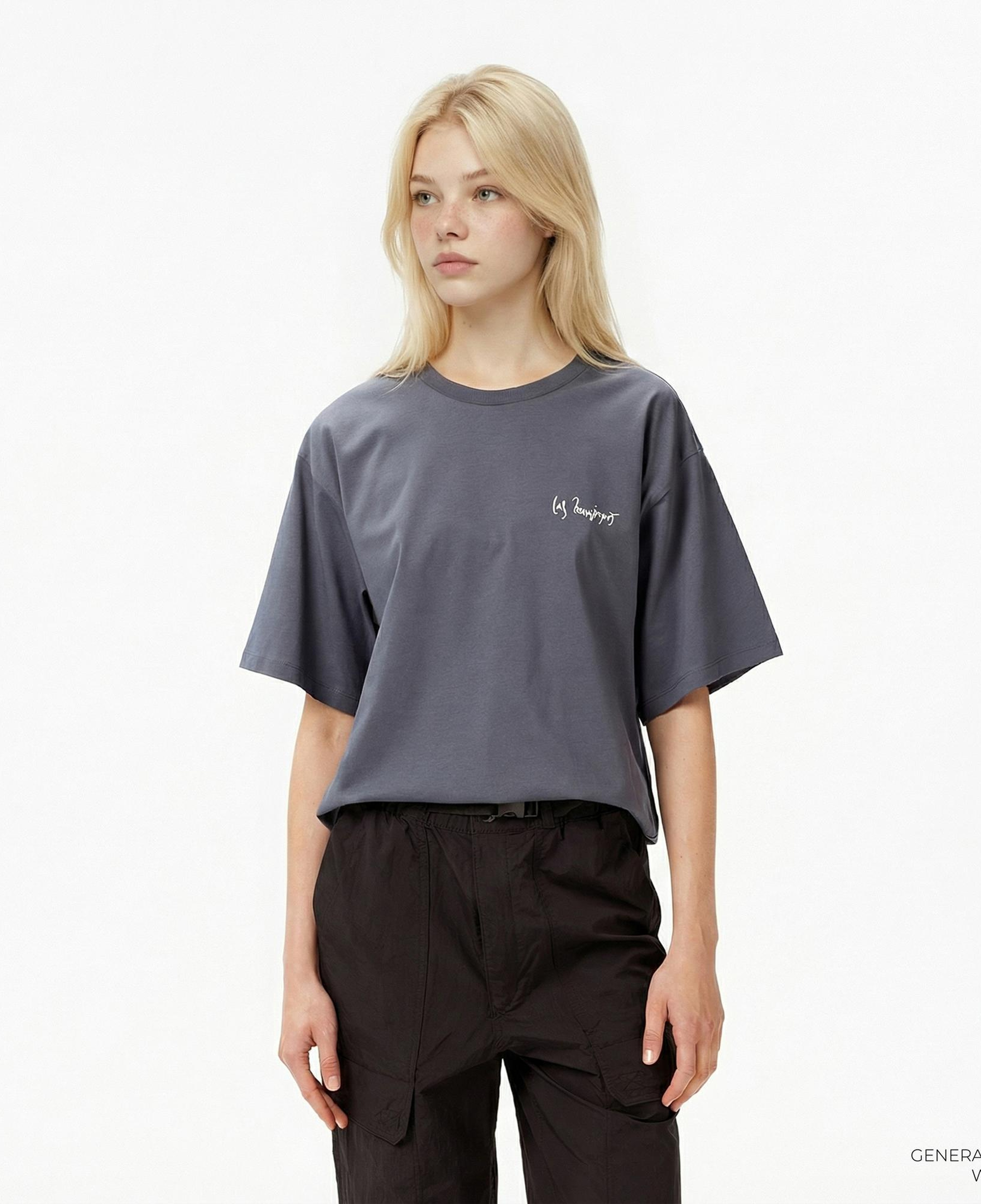 Les Benjamins Boxed 009 Kadın Gri T-Shirt