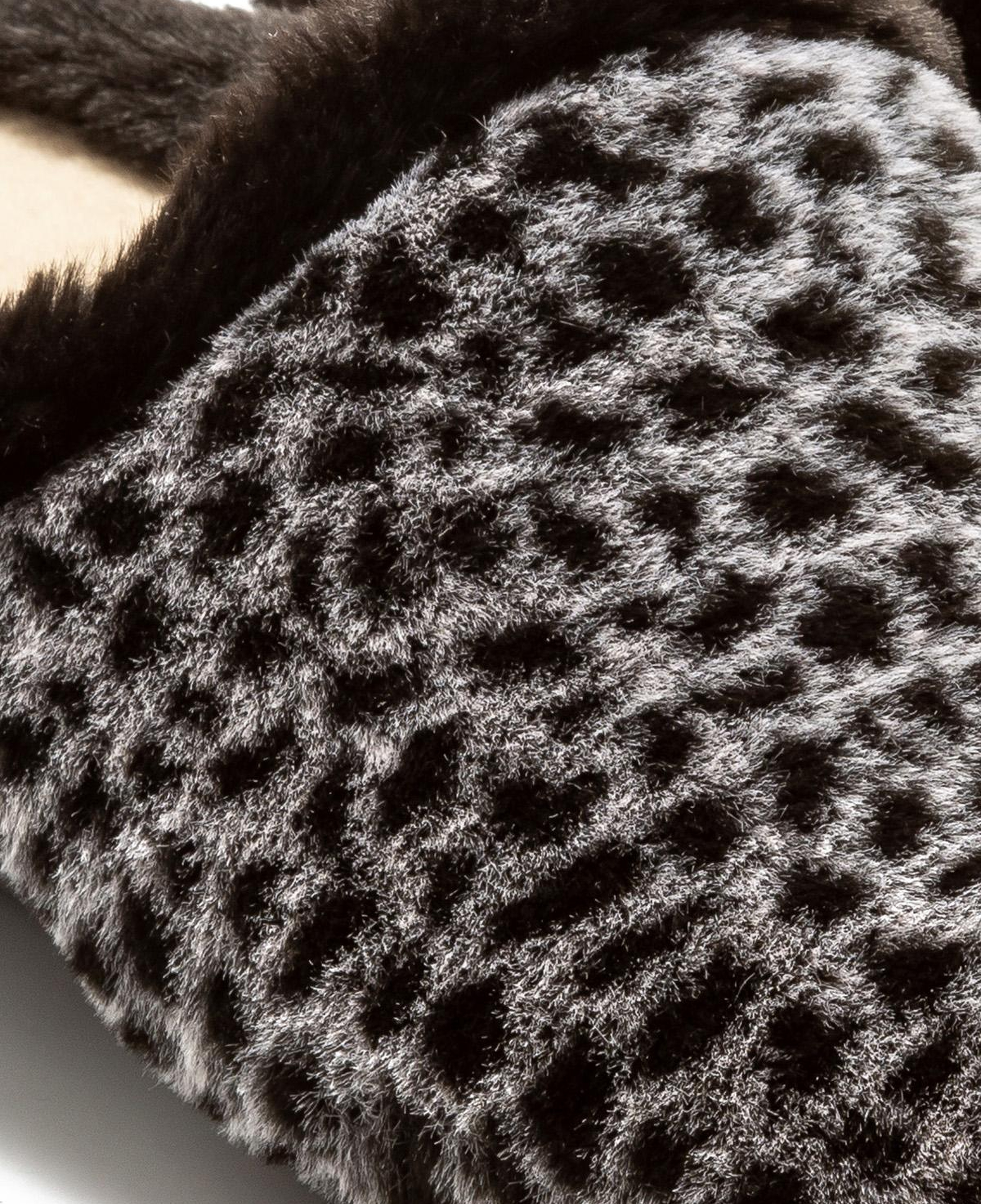 Leopar Kadın Ev Terliği Siyah 36/41