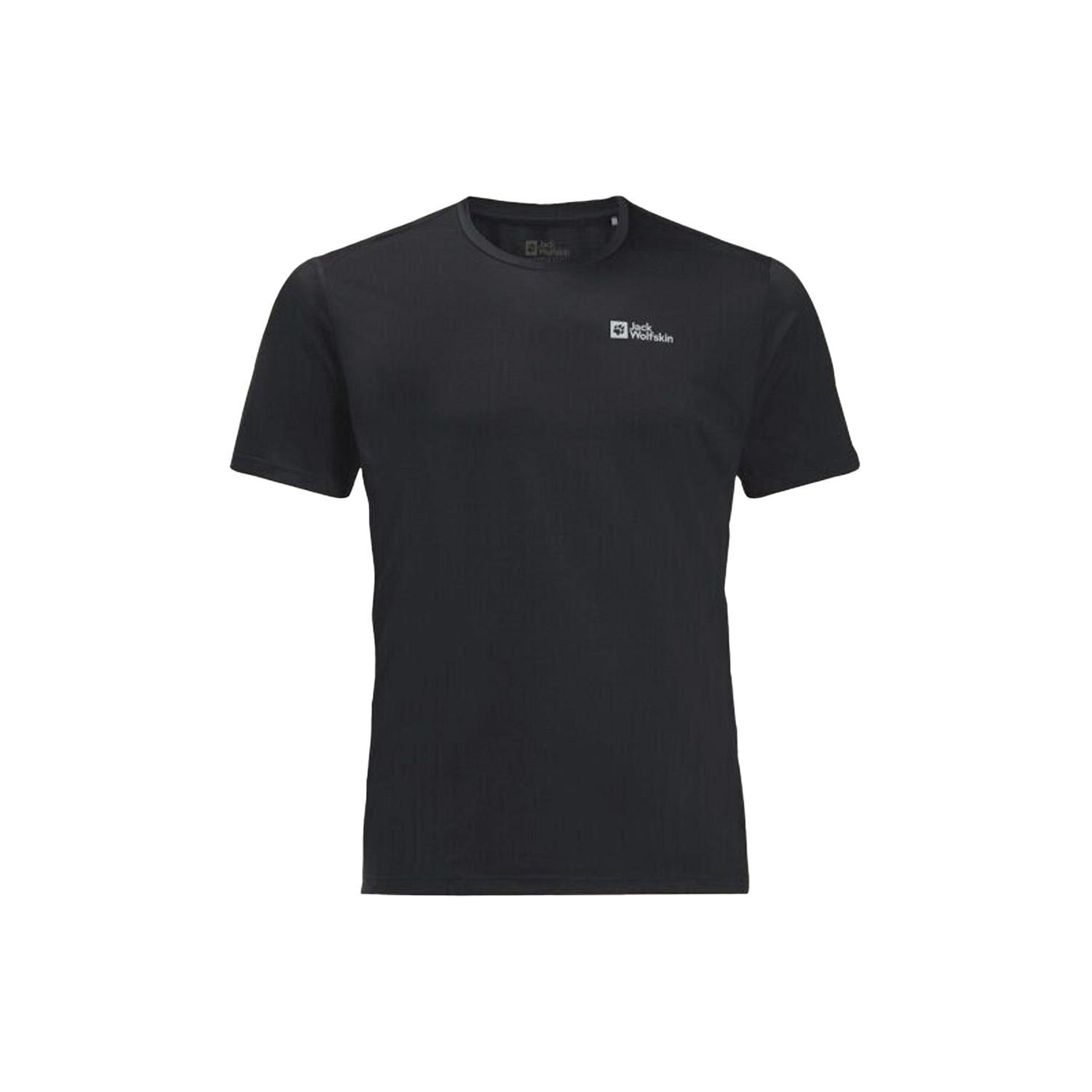Jack Wolfskin Delgami Erkek Siyah Tişört