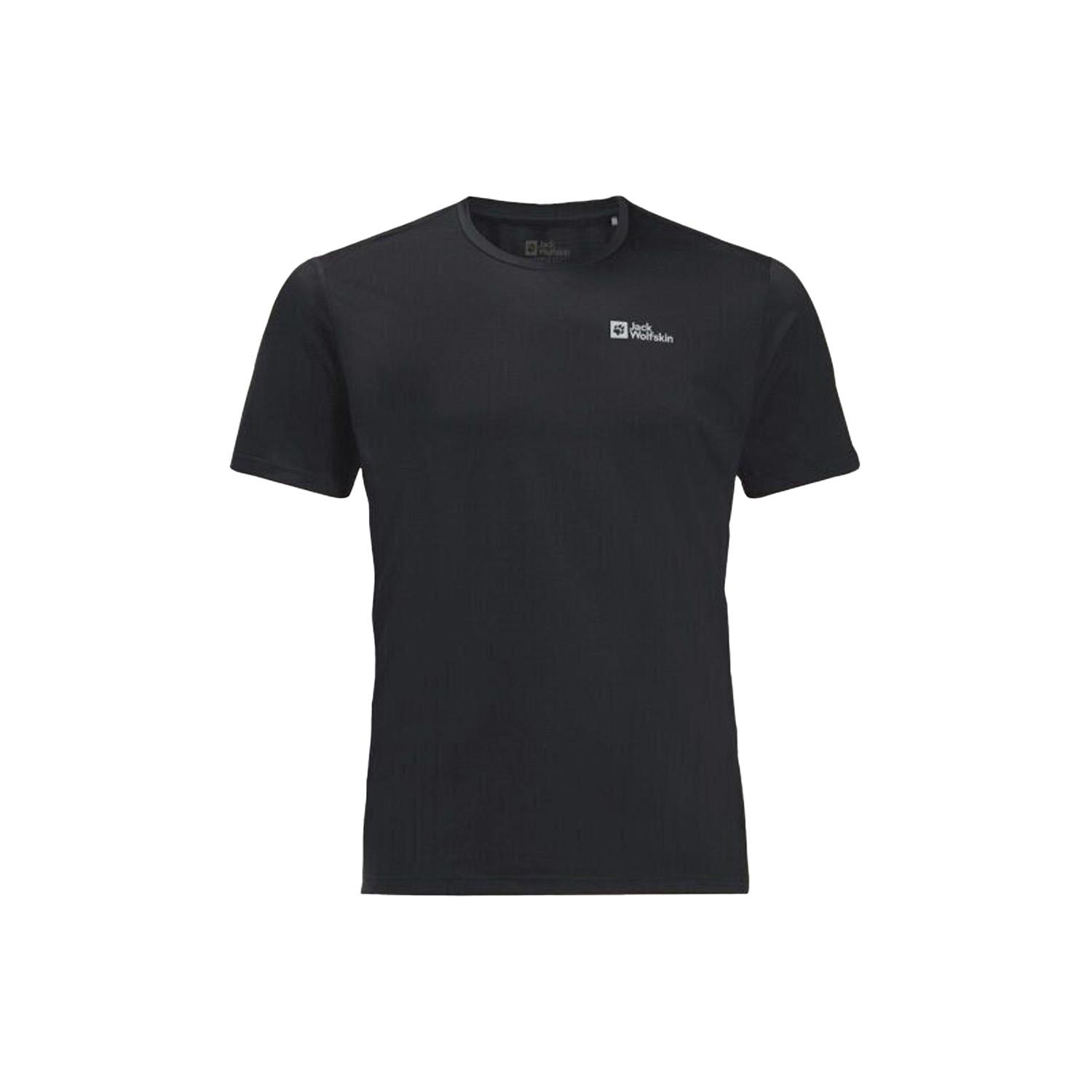 Jack Wolfskin Delgami Erkek Siyah Tişört