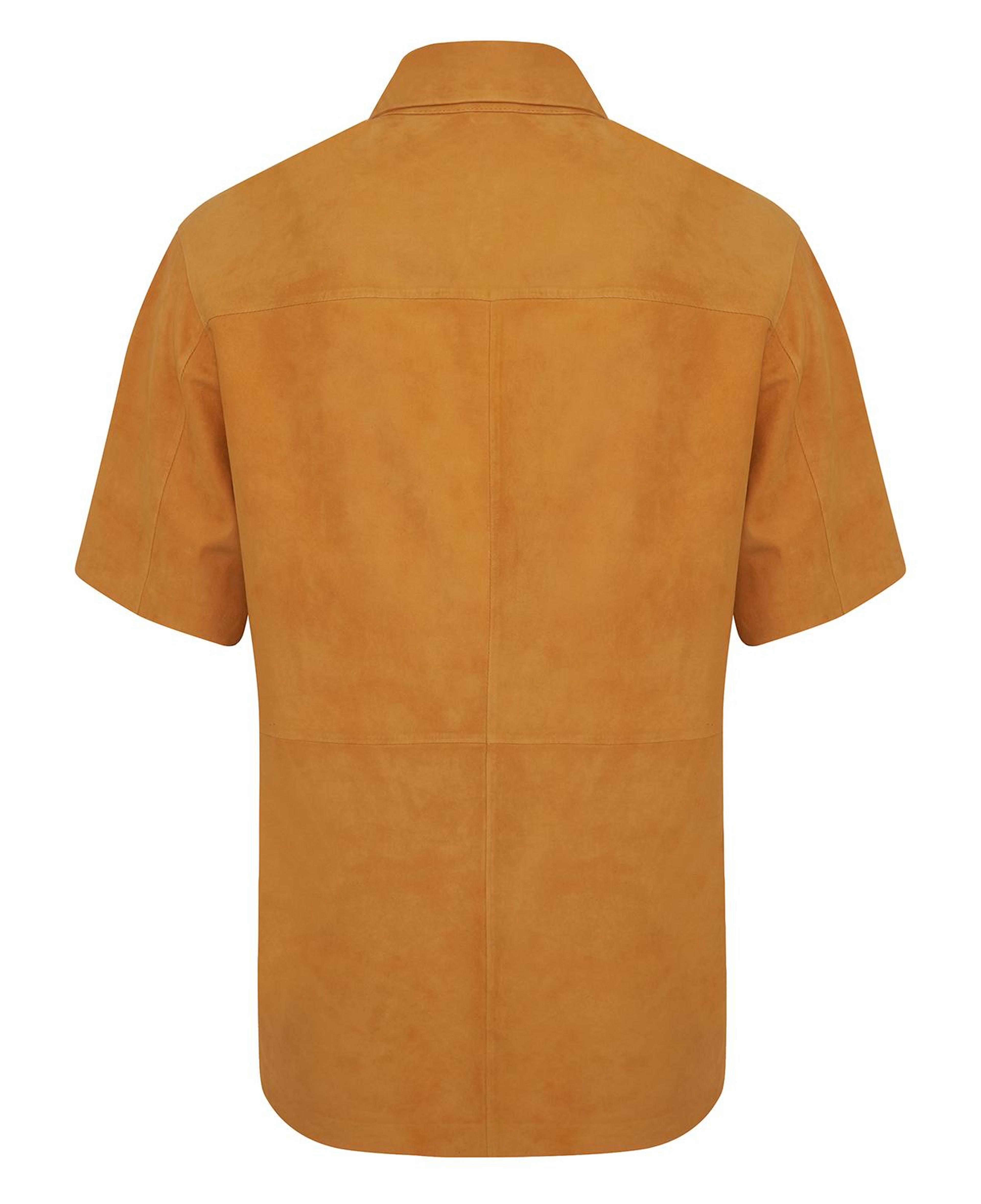 Jemma Turuncu Kadın Kısa Kollu Süet Deri Gömlek