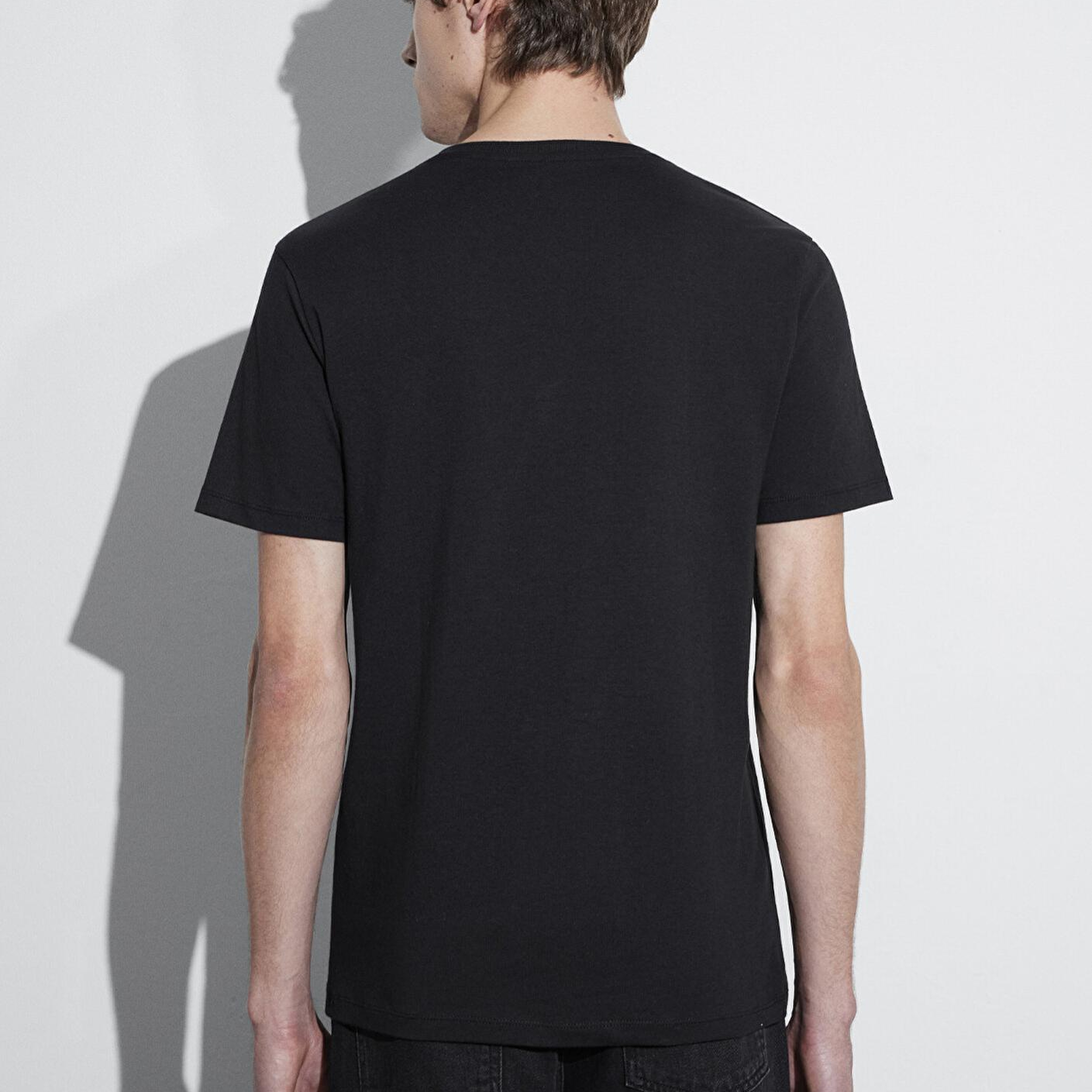 Mavi Stretch V Yaka Siyah Basic Tişört Fitted / Vücuda Oturan Kesim 061748-900