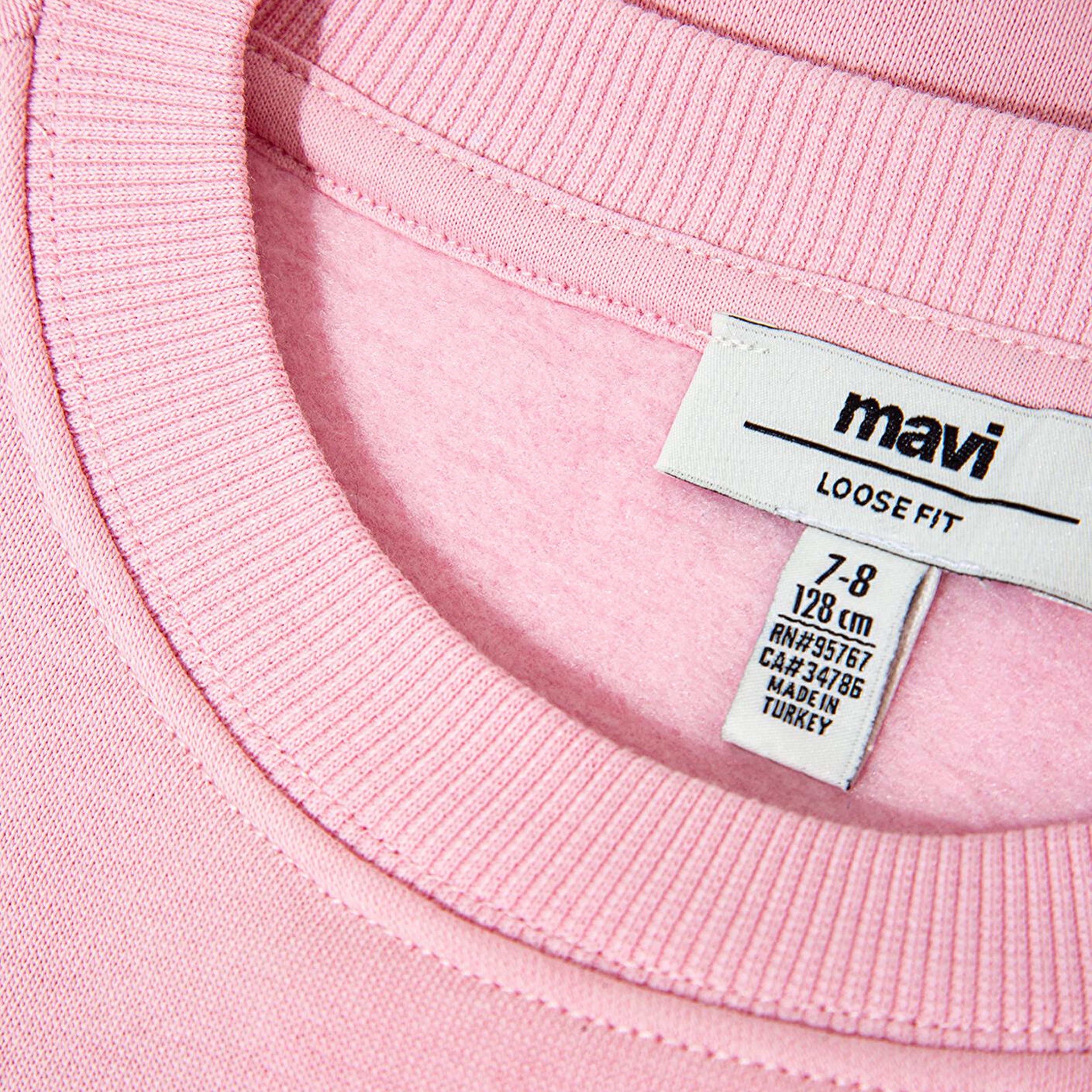 Mavi Mavi Kedi Logo Baskılı Pembe Sweatshirt 7S10162-70973
