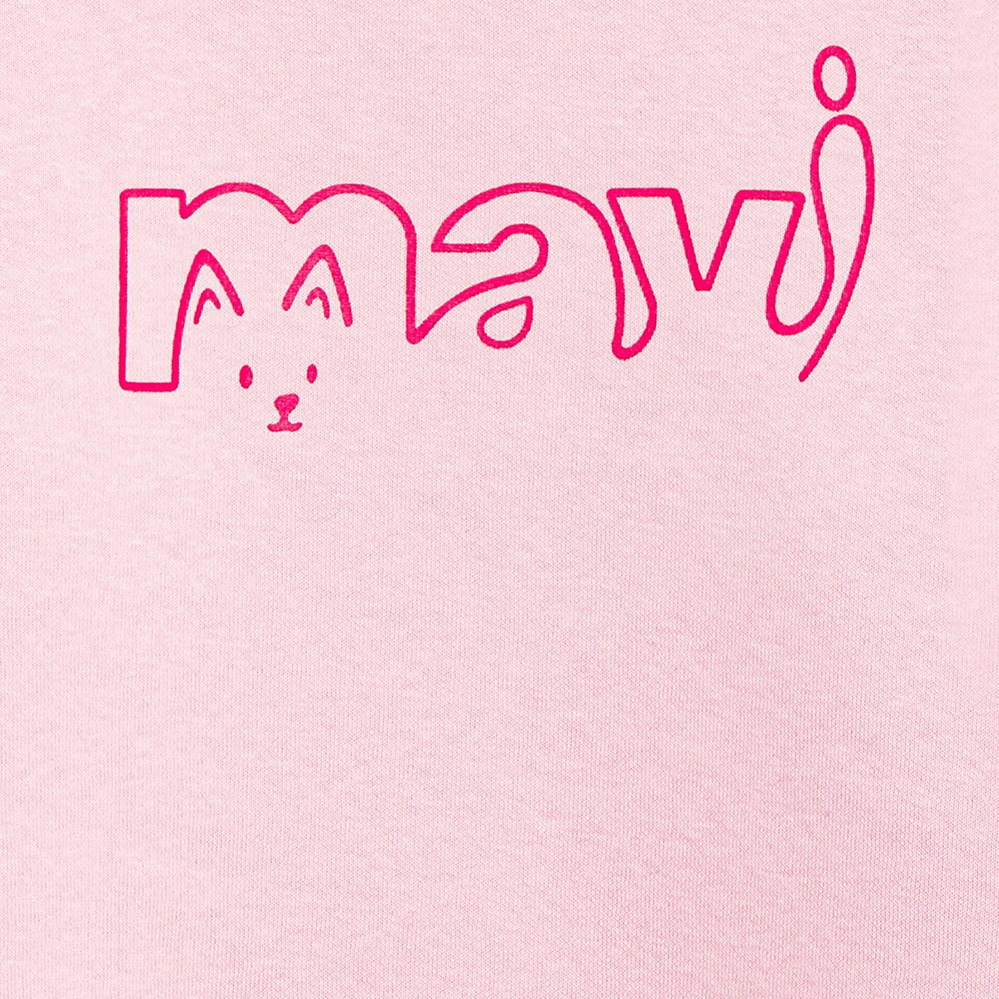 Mavi Mavi Kedi Logo Baskılı Pembe Sweatshirt 7S10162-70973