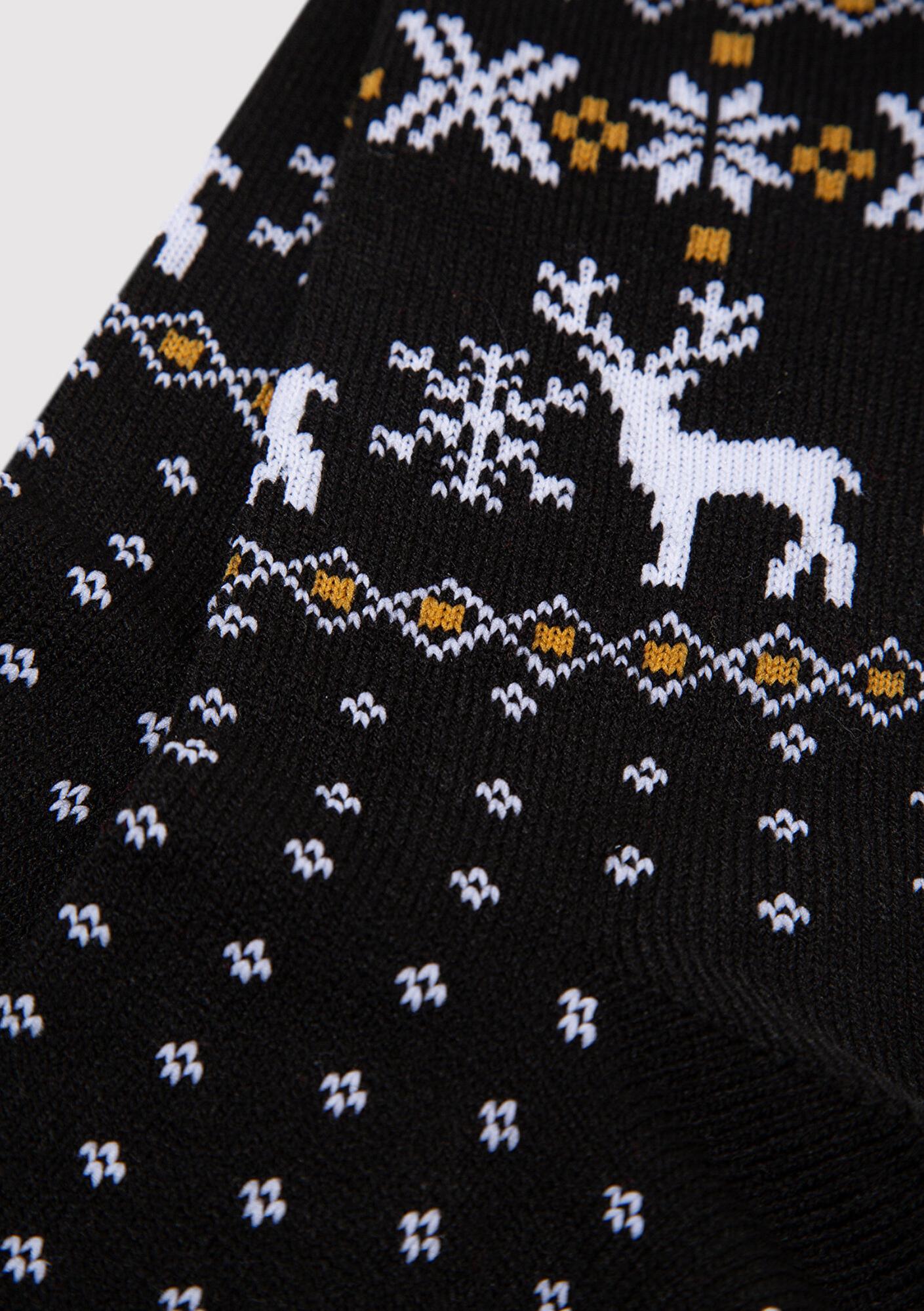 Mavi Yılbaşı Temalı Siyah Bot Çorabı 0912132-900