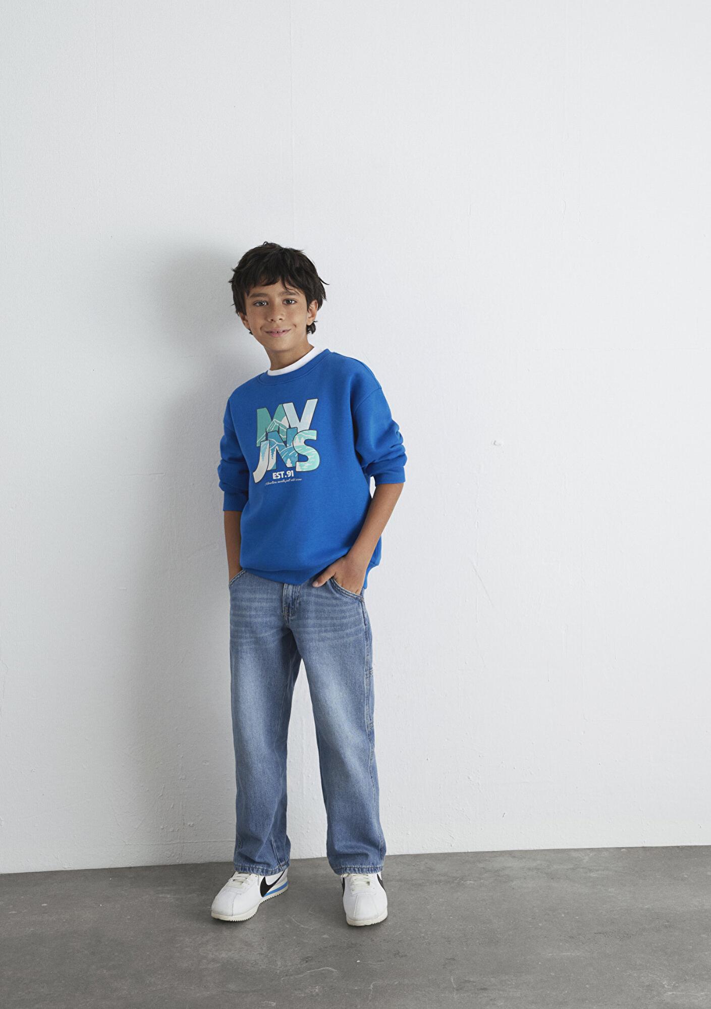 Mavi MVJNS Bisiklet Yaka Mavi Sweatshirt 6S10157-82491