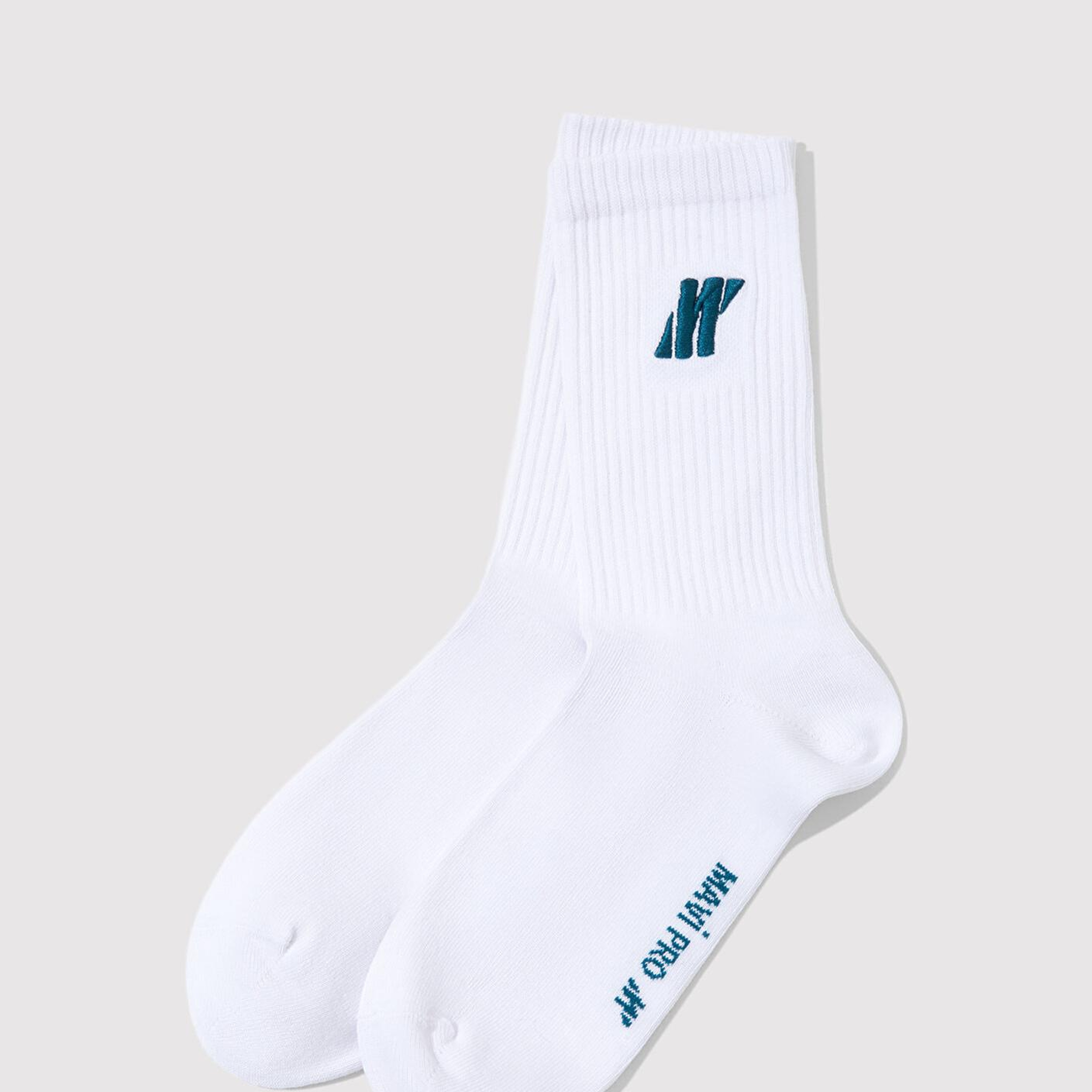 Mavi Mavi Pro Baskılı Beyaz Soket Çorap 0912192-20844