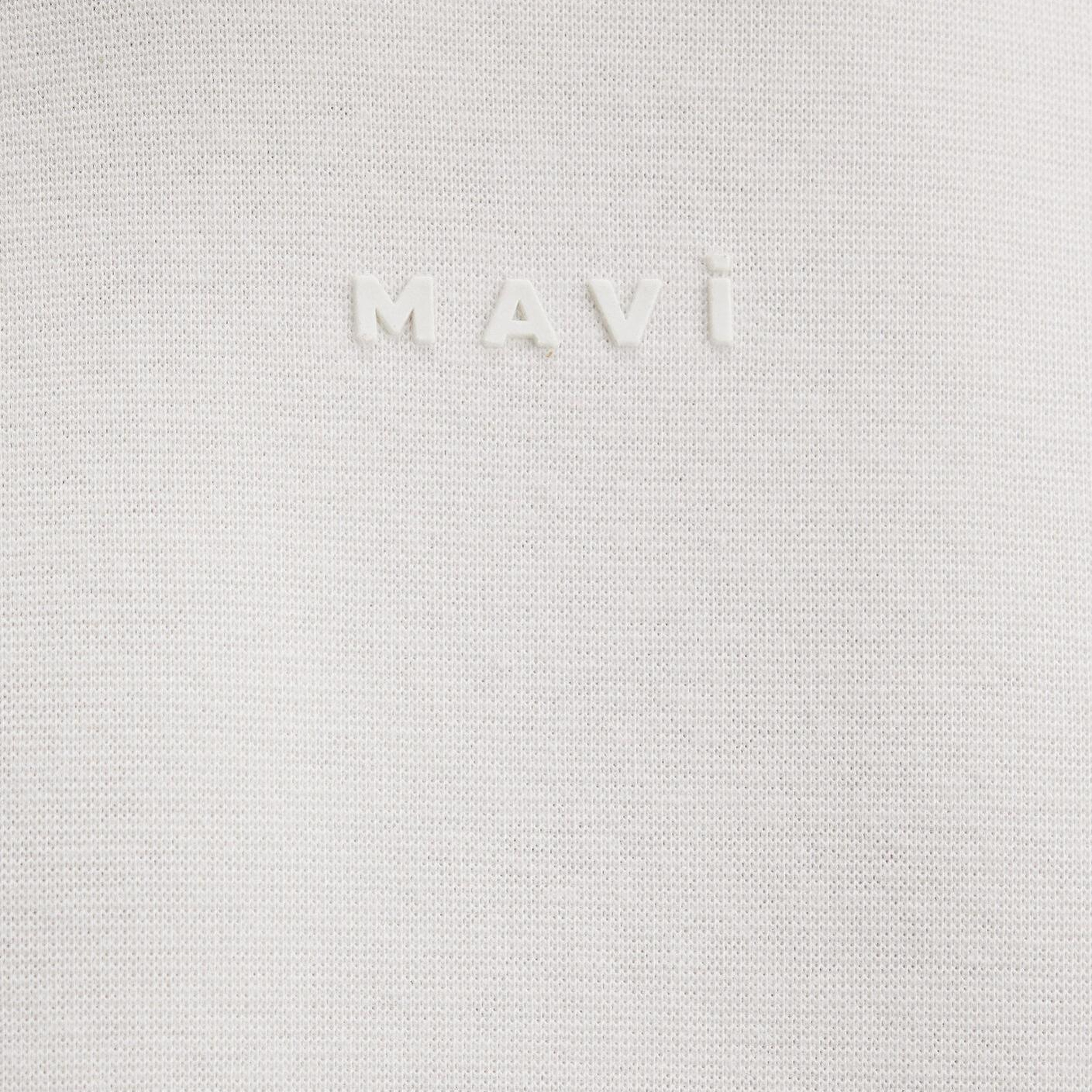 Mavi Mavi Logo Baskılı Ekru Tişört Loose Fit / Bol Rahat Kesim 0613250-70057