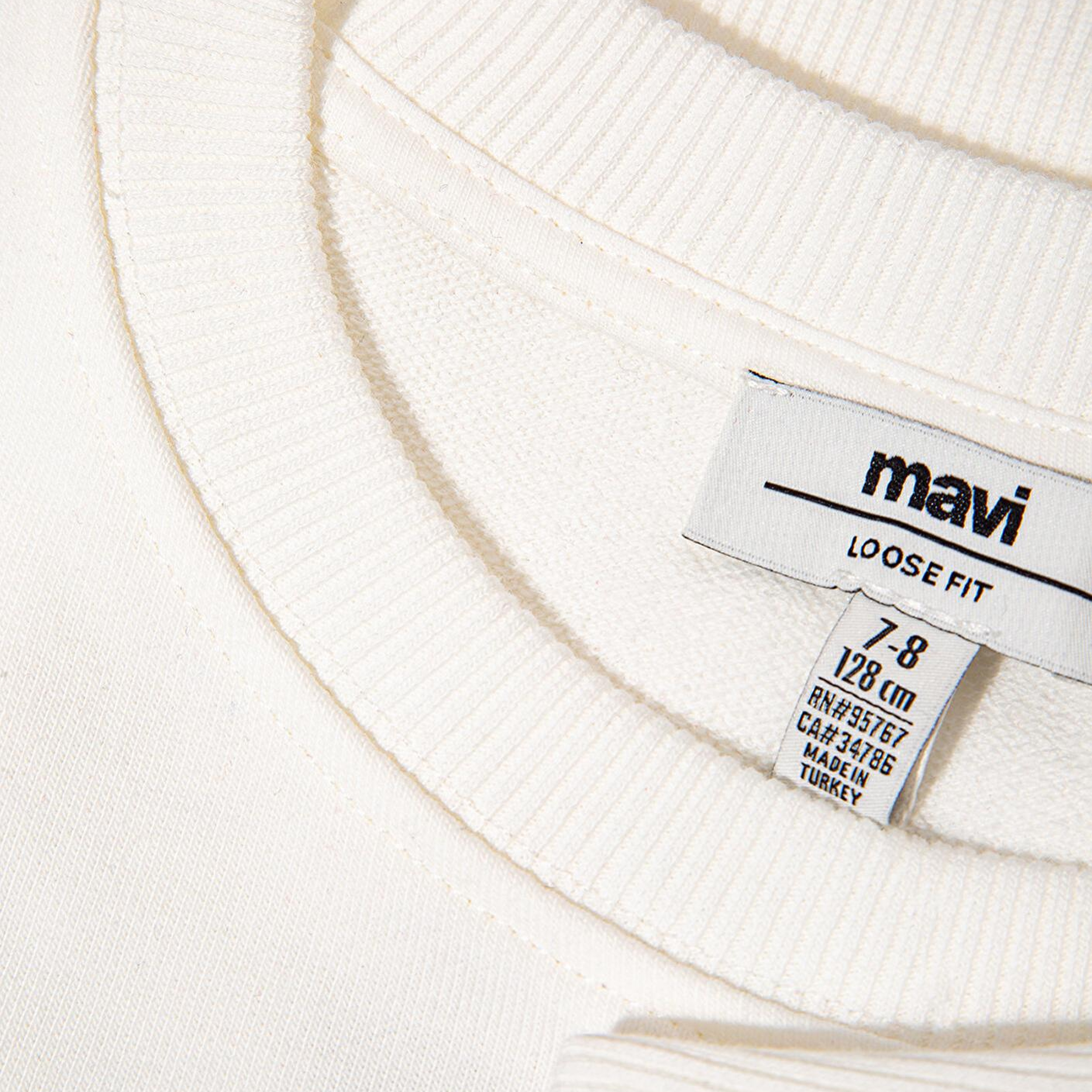 Mavi Stitch Baskılı Ekru Sweatshirt 7S10168-70057