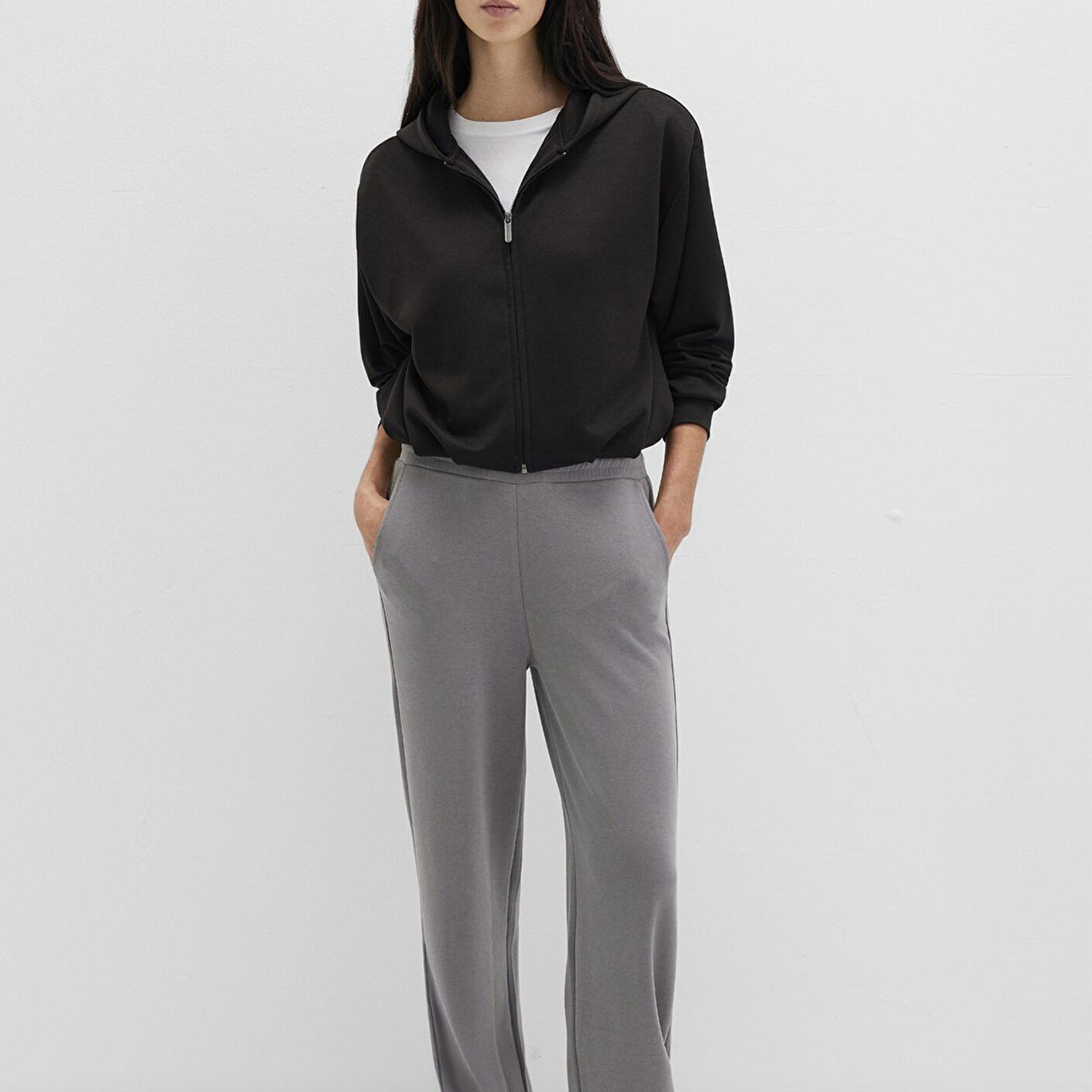 Mavi Fermuarlı (TENCEL™) Modal Siyah Sweatshirt 1S10489-900