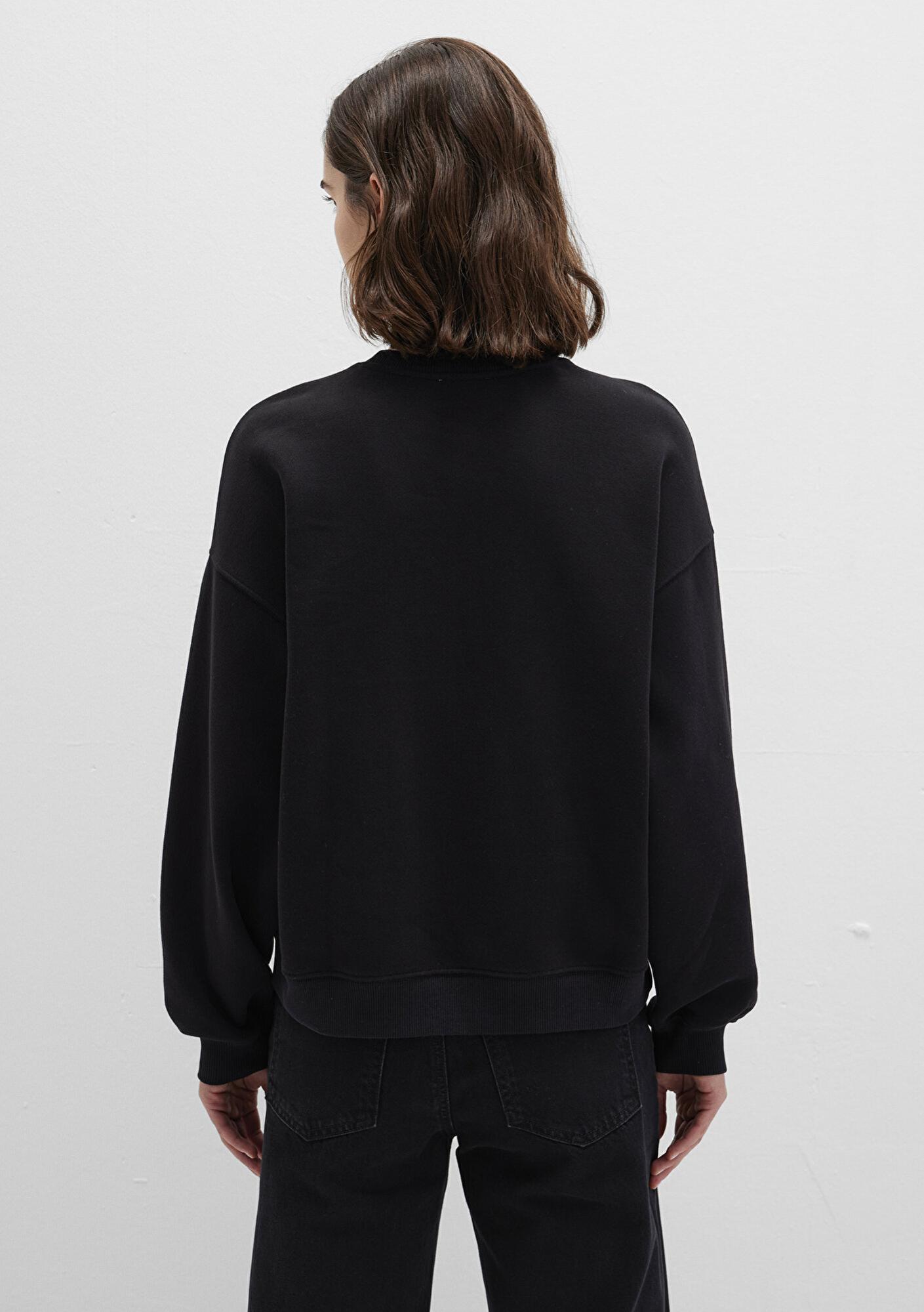 Mavi Mavi Logo Baskılı Siyah Sweatshirt 1S10490-900