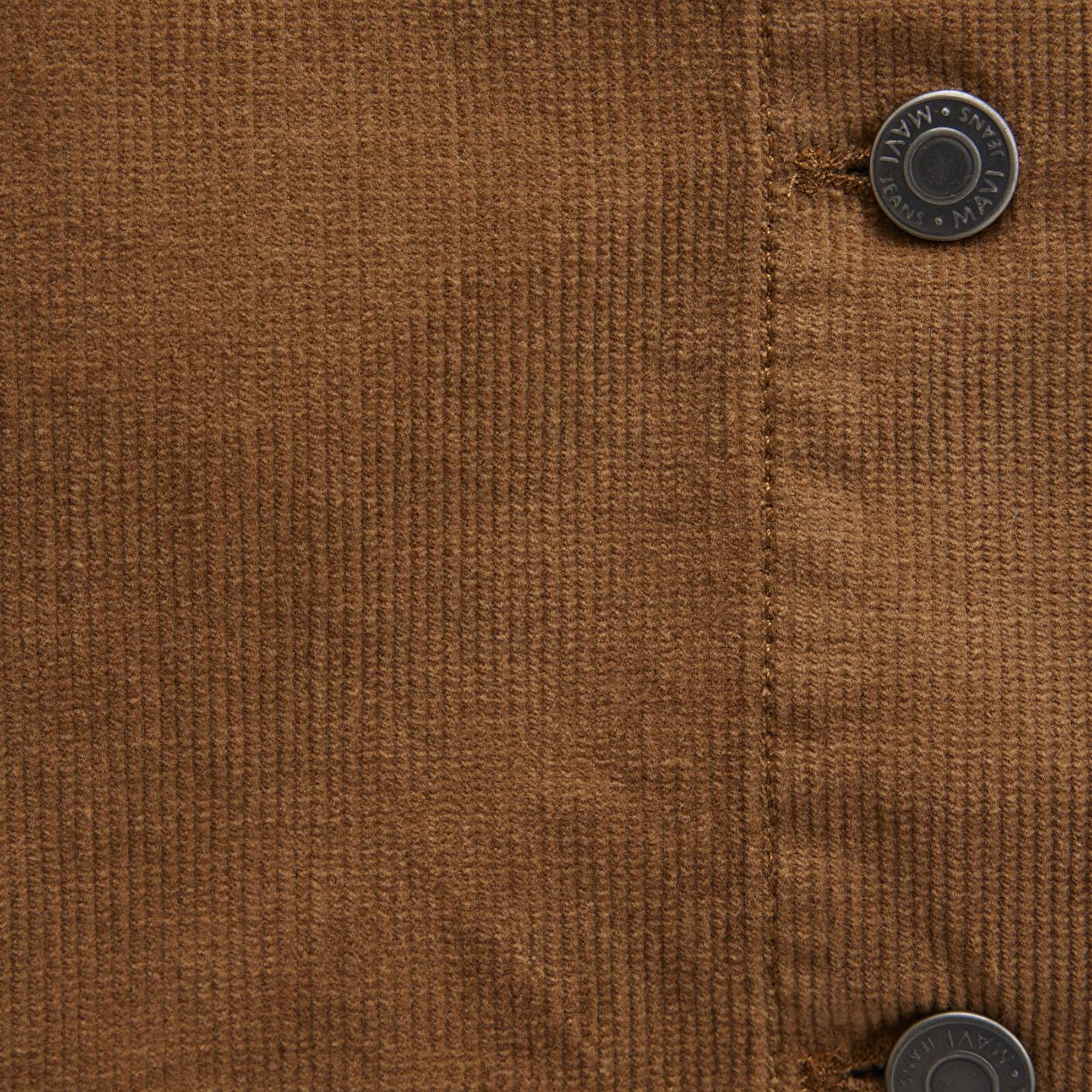 Mavi Kahverengi Kadife Gömlek Loose Fit / Bol Rahat Kesim 1211405-91393