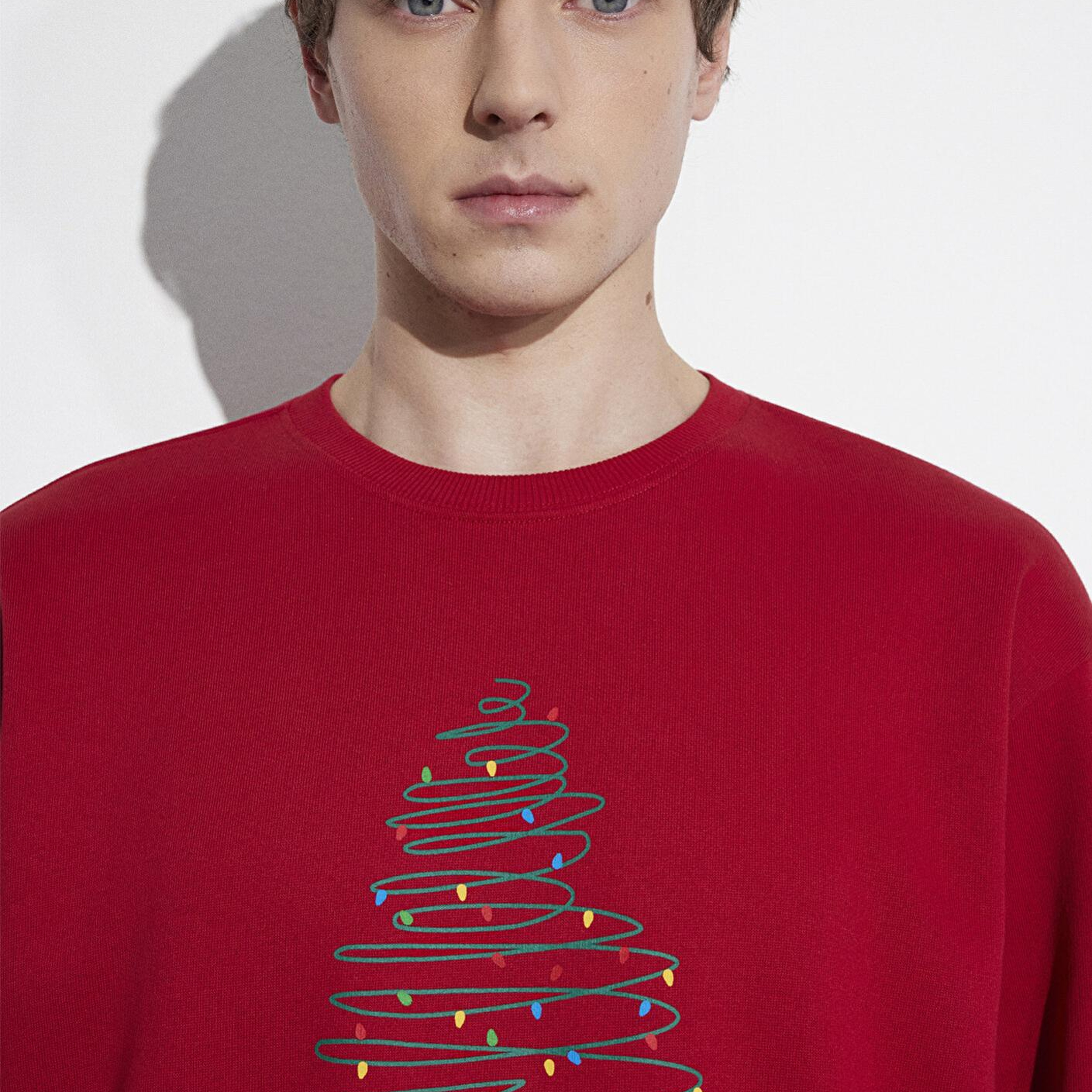 Mavi Yılbaşı Temalı Kırmızı Sweatshirt 0S10552-70390